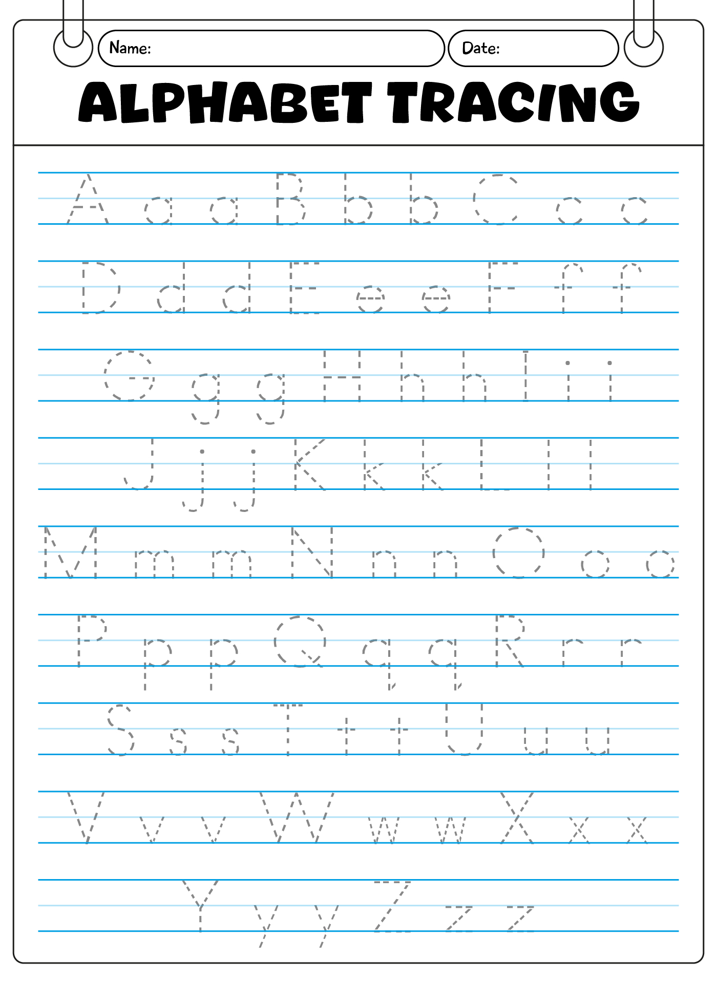 Alphabet Letter Tracing Worksheets for Preschool
