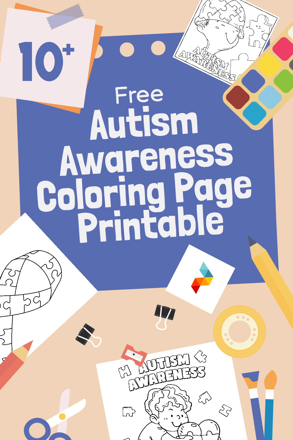 Autism Awareness Coloring Page Printable