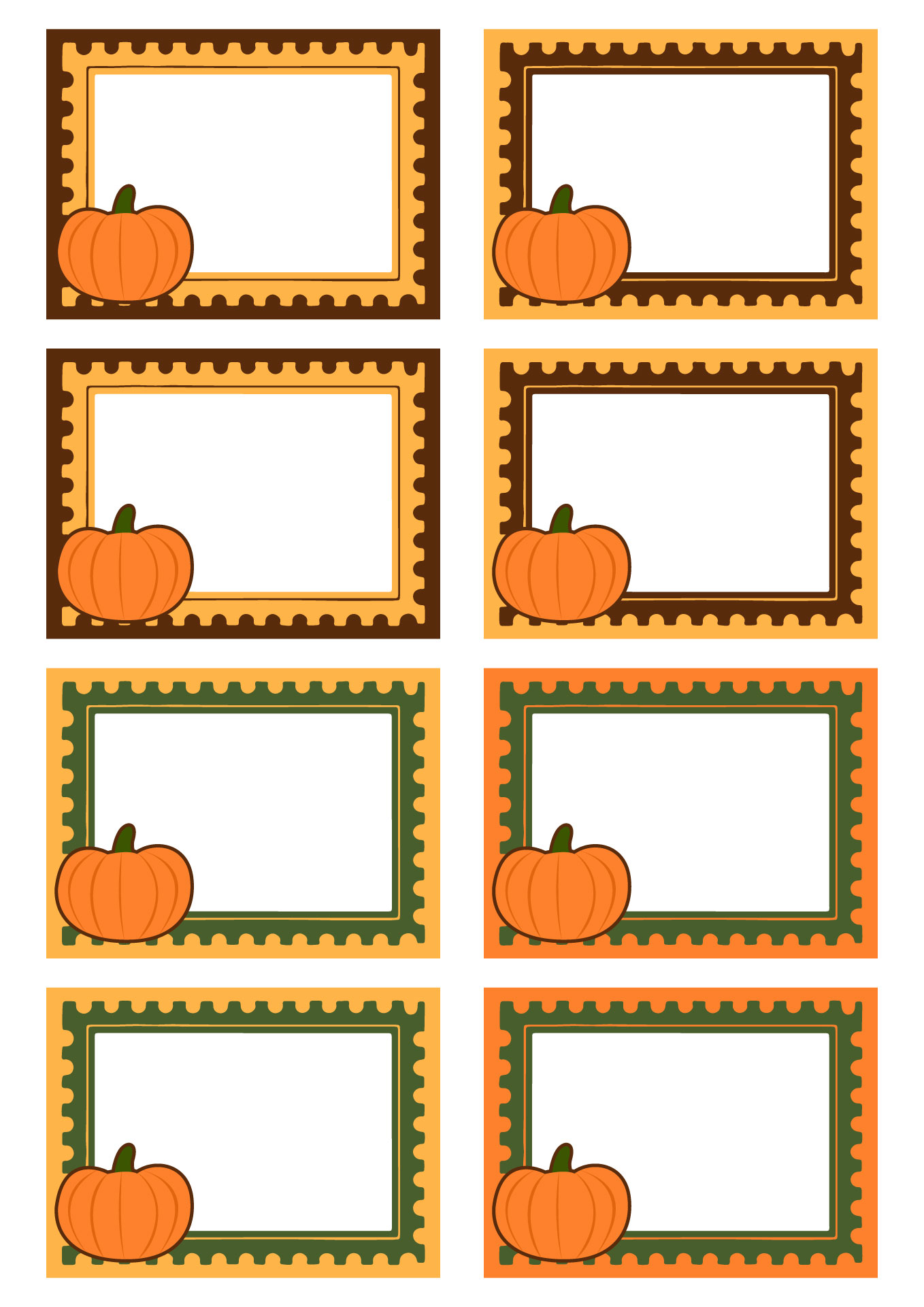Autumn-Themed Printable Table Name Tags Autumn-Themed Printable Table Name Tags