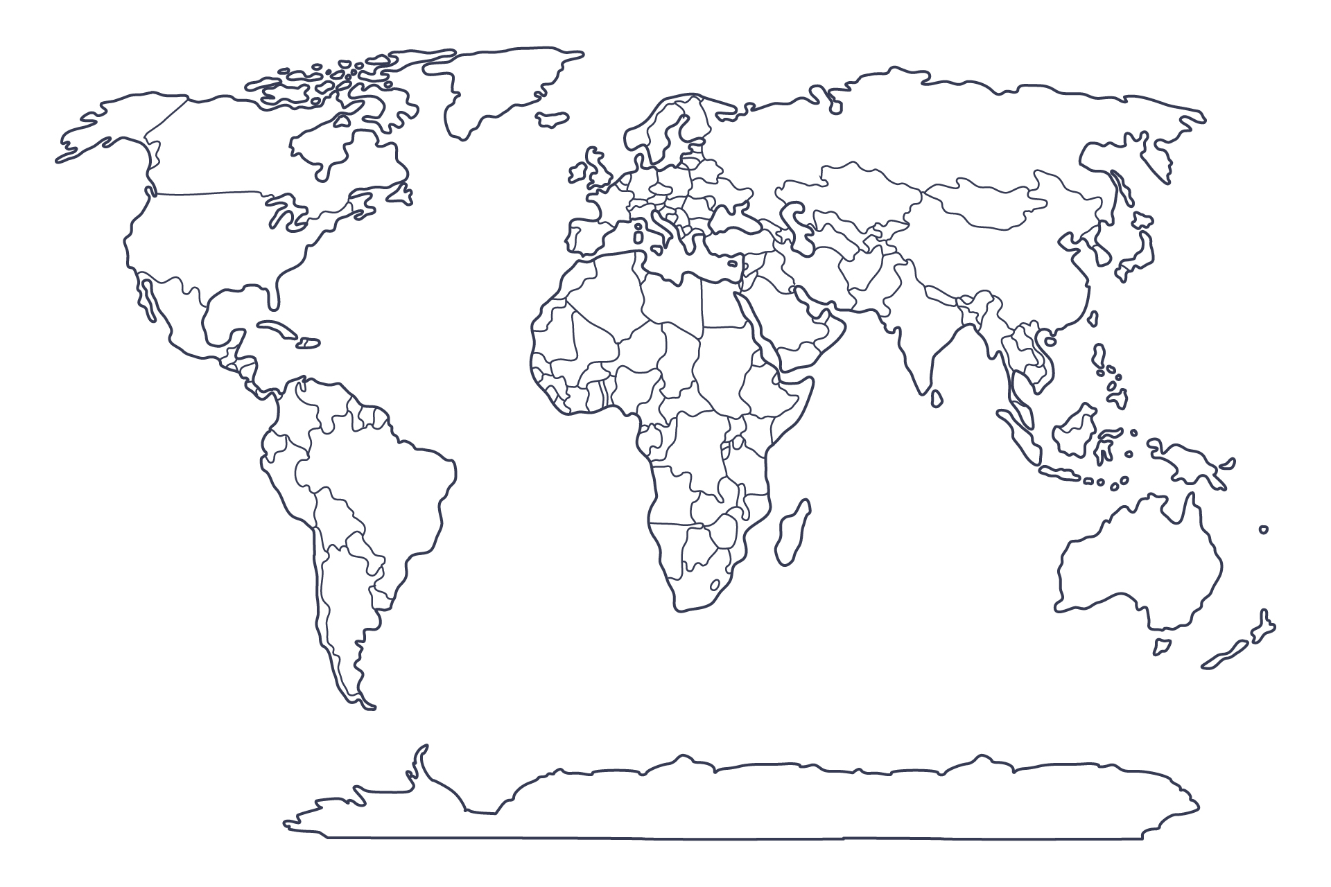 Big Blank Printable World Maps