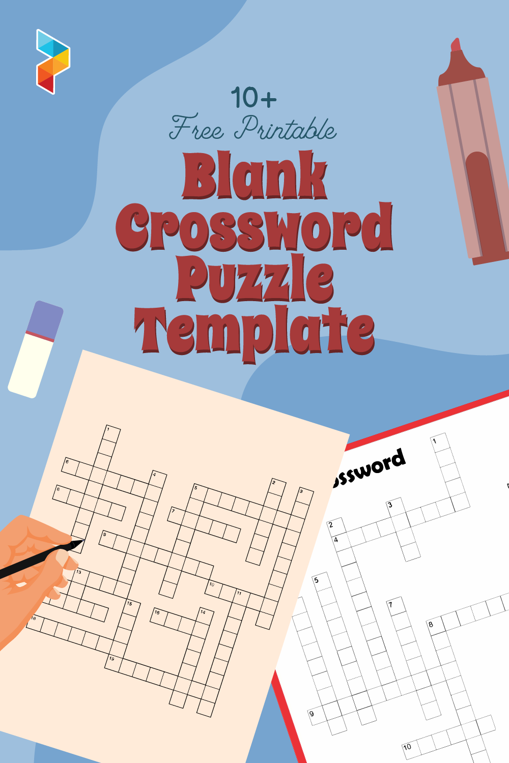  Printable Blank Crossword Puzzle Template