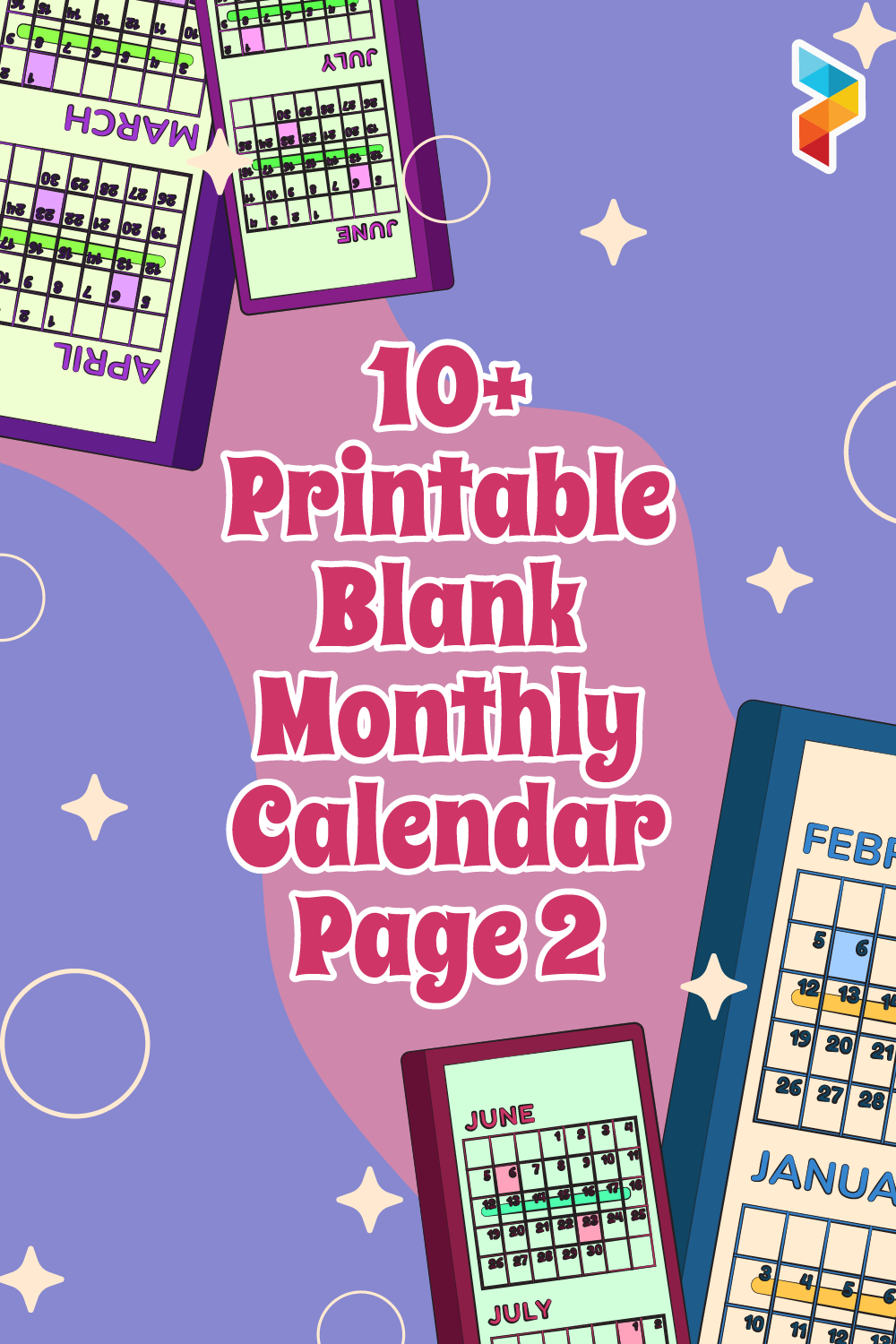 Blank Monthly Calendar Page 2
