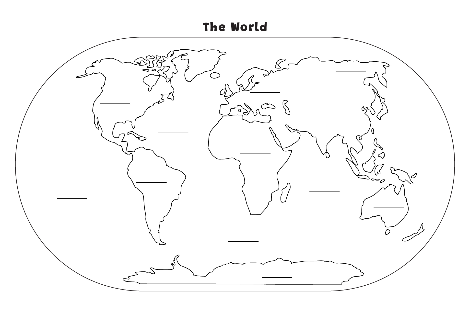 Blank World Maps for Students Learning