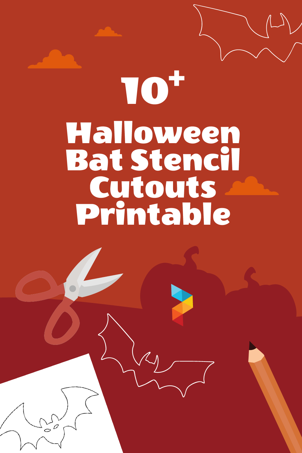 Halloween Bat Stencil Cutouts Printable