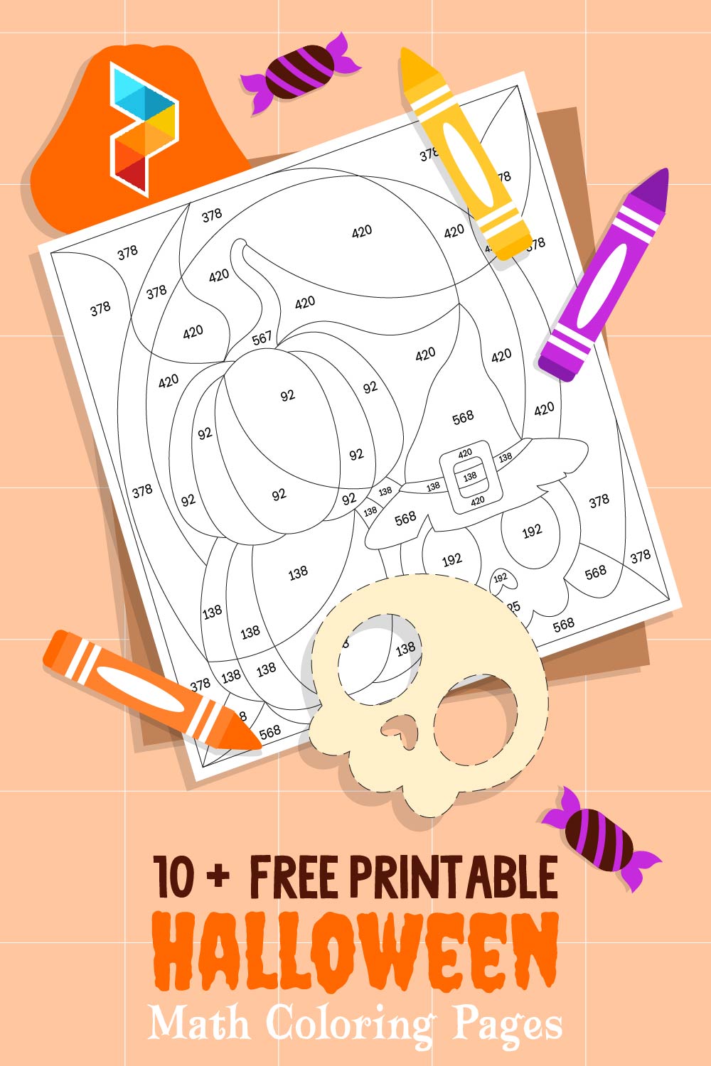 Halloween Math Coloring Pages