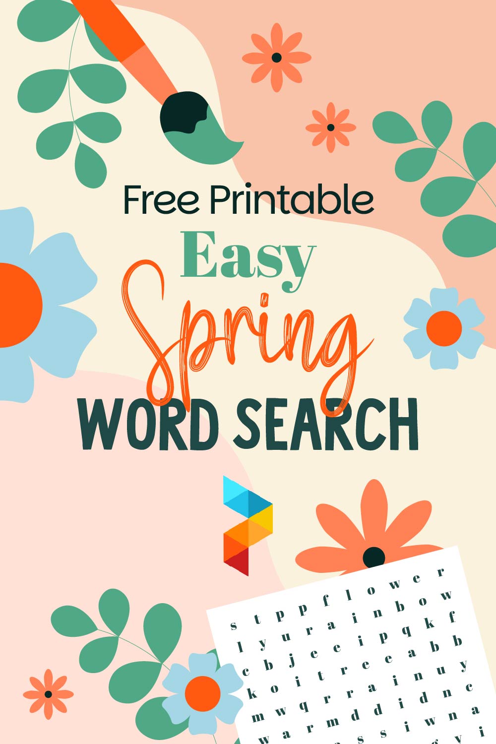 Easy Spring Word Search Easy Spring Word Search