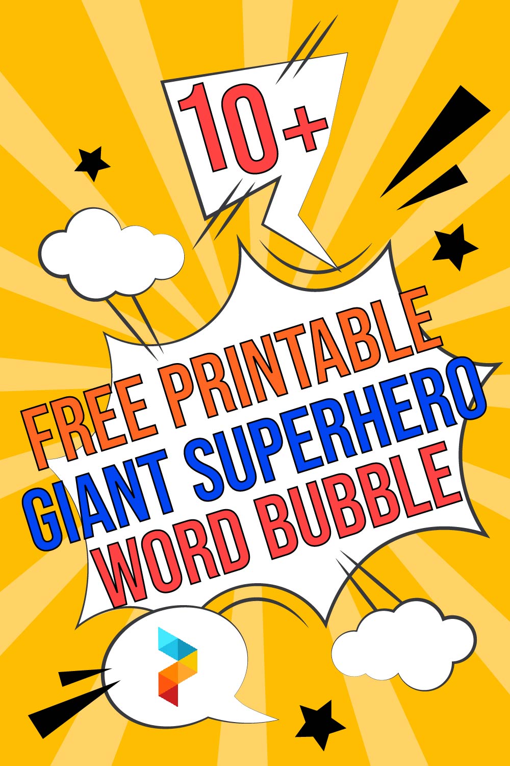 Giant Superhero Word Bubble