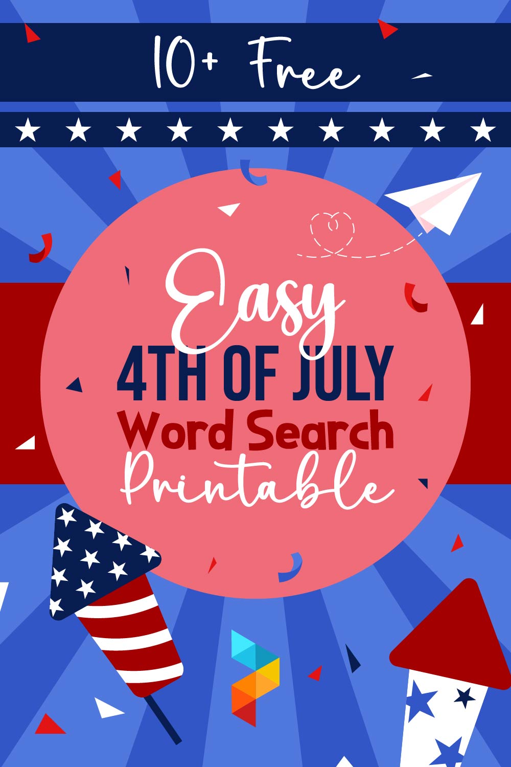 Easy 4th of July Word Search Printable