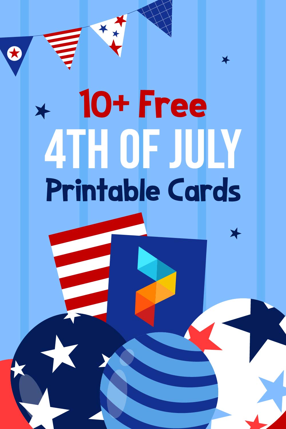 4th of July Printable Cards