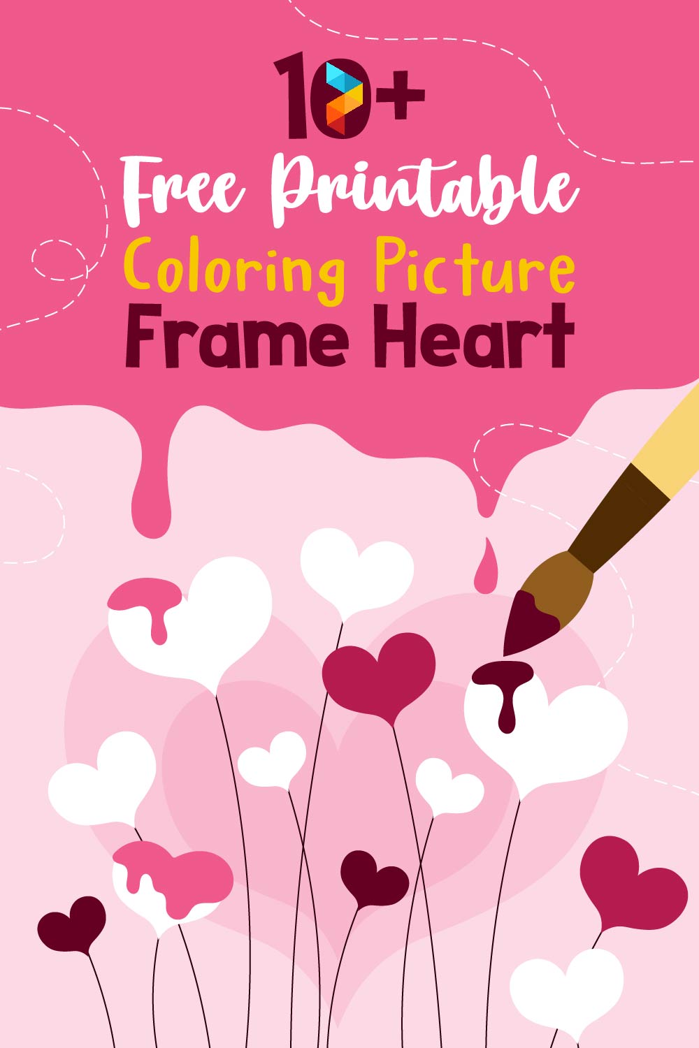 Printable Coloring Picture Frame Heart