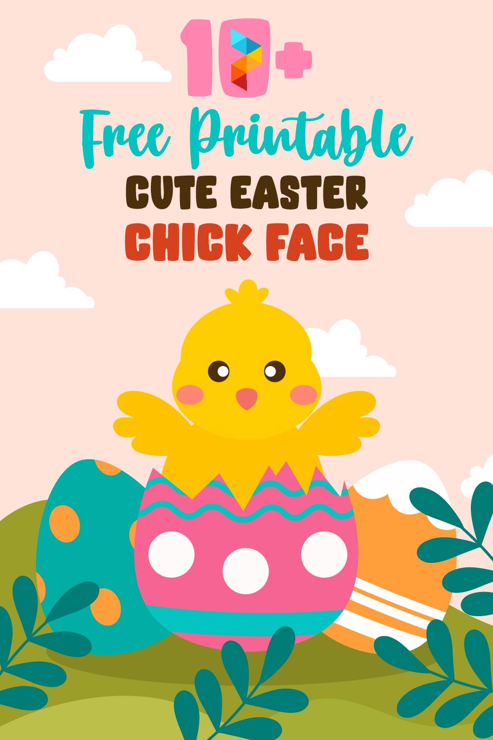Cute Printable Easter Chick Face