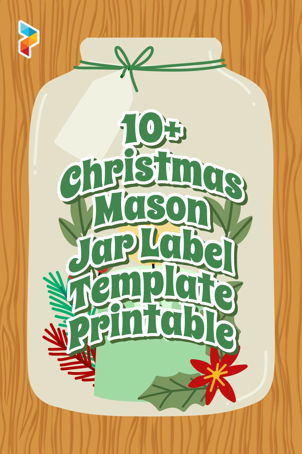 Christmas Mason Jar Label  Template