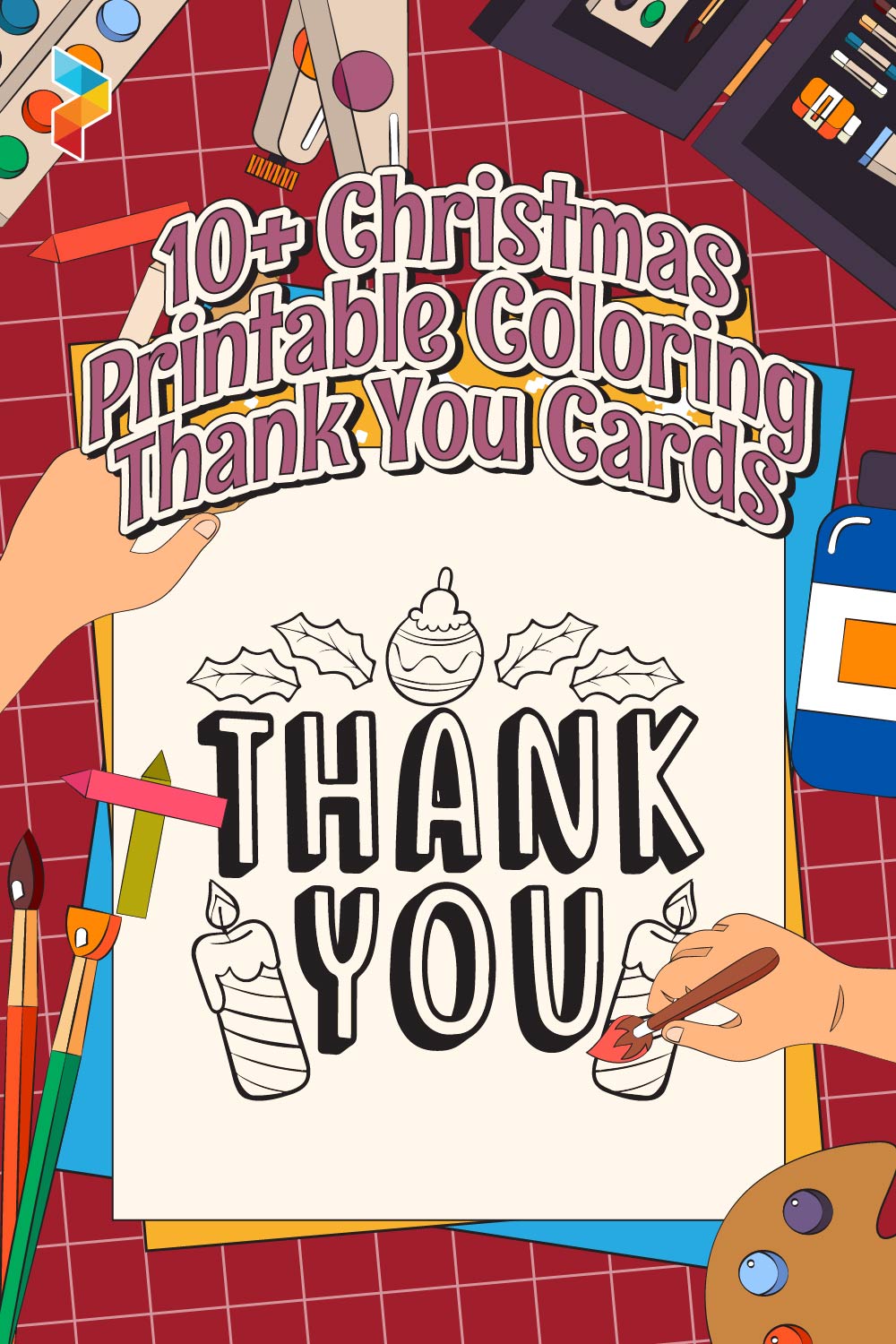 Christmas Coloring Thank You Cards Christmas Coloring Thank You Cards