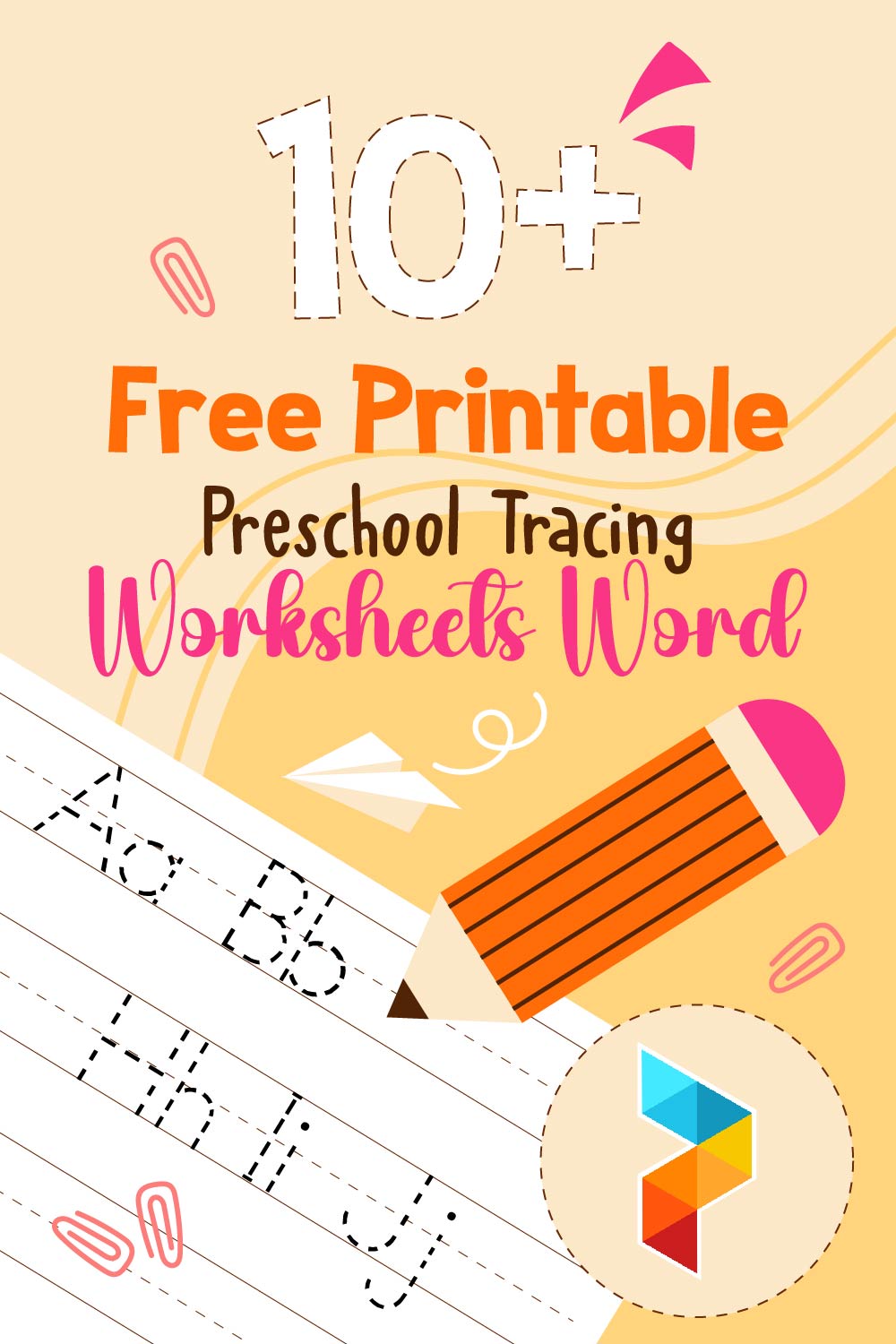 Preschool Tracing Worksheets  Word