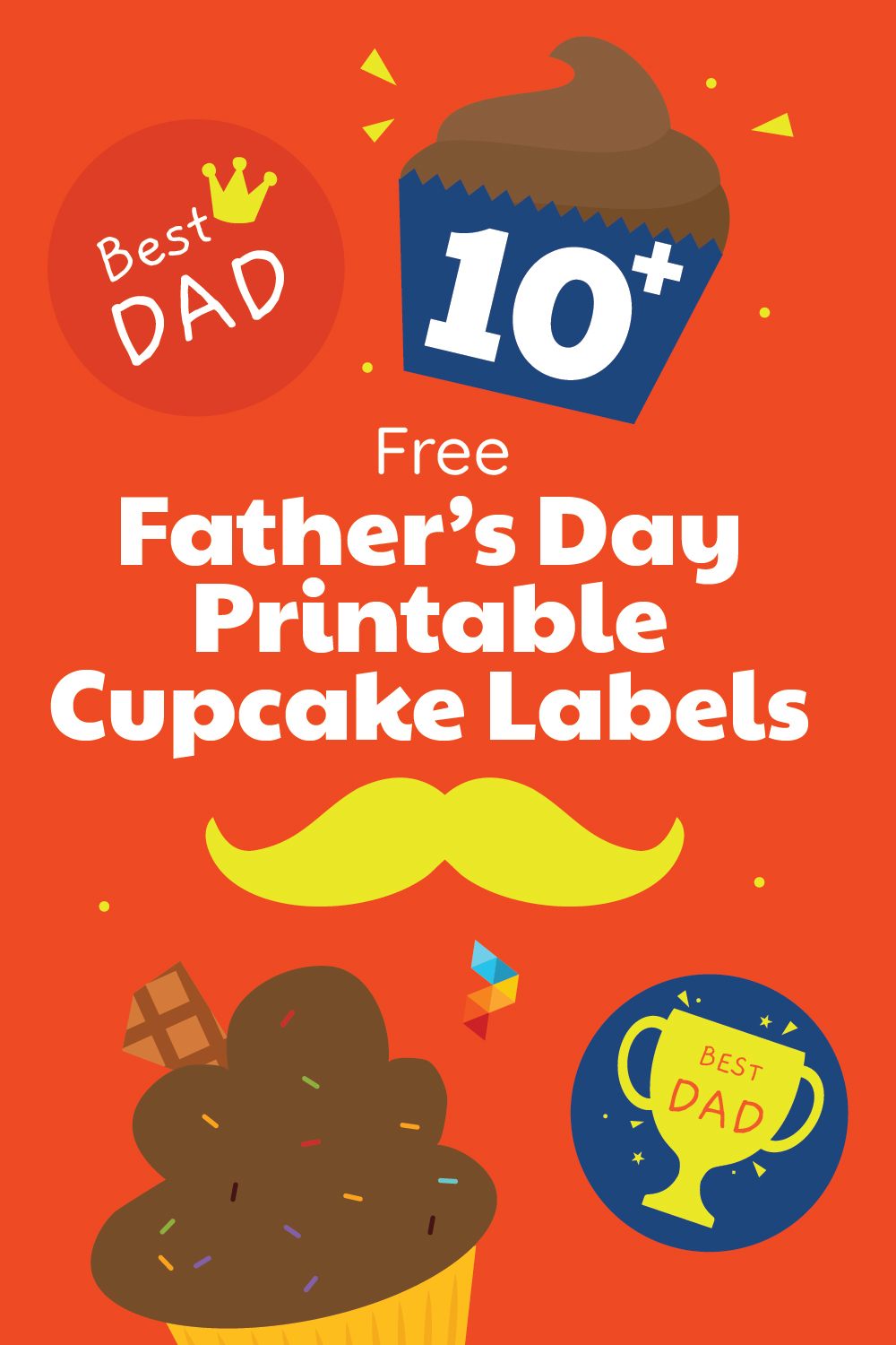 Fathers Day Cupcake Labels Fathers Day Cupcake Labels