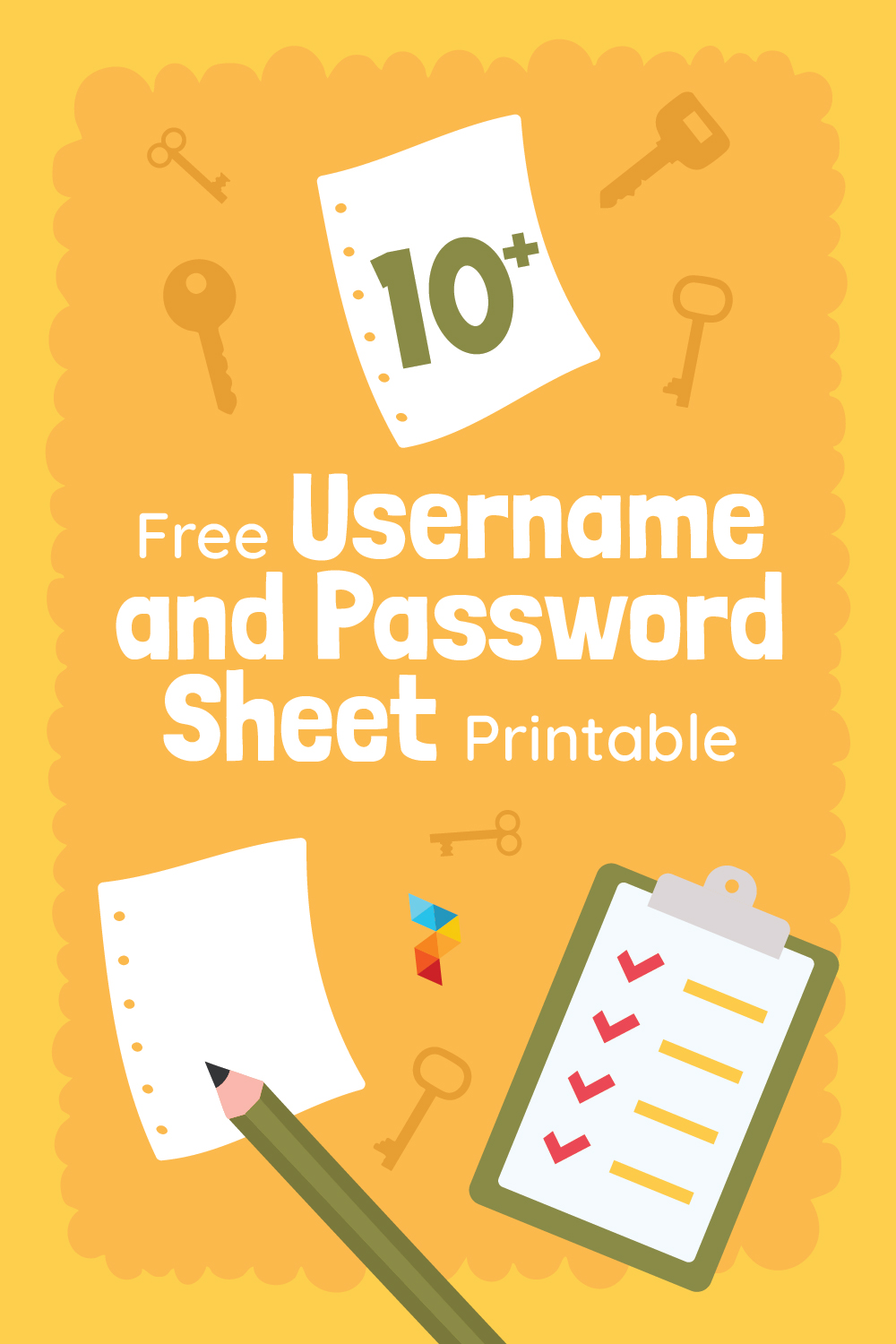 Username and Password Sheet Printable