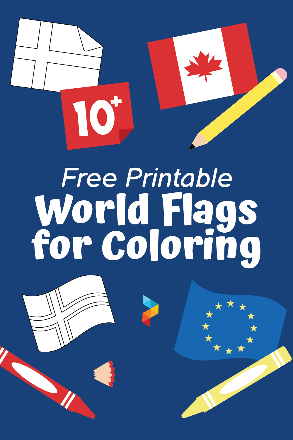 Printable World Flags for Coloring