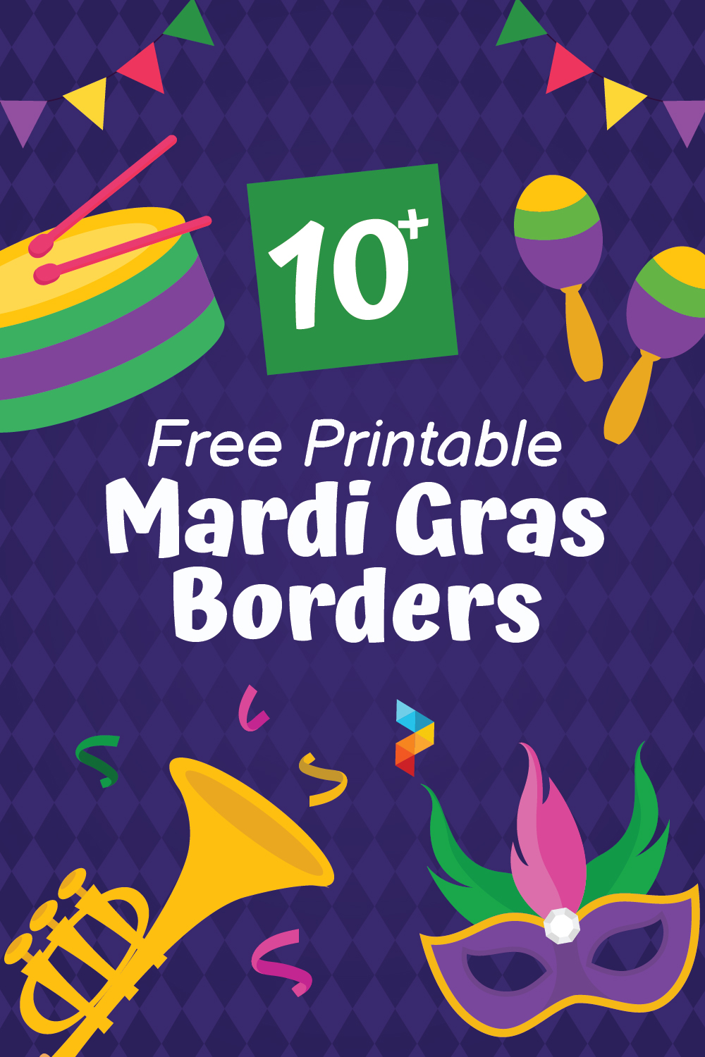  Printable Mardi Gras Borders