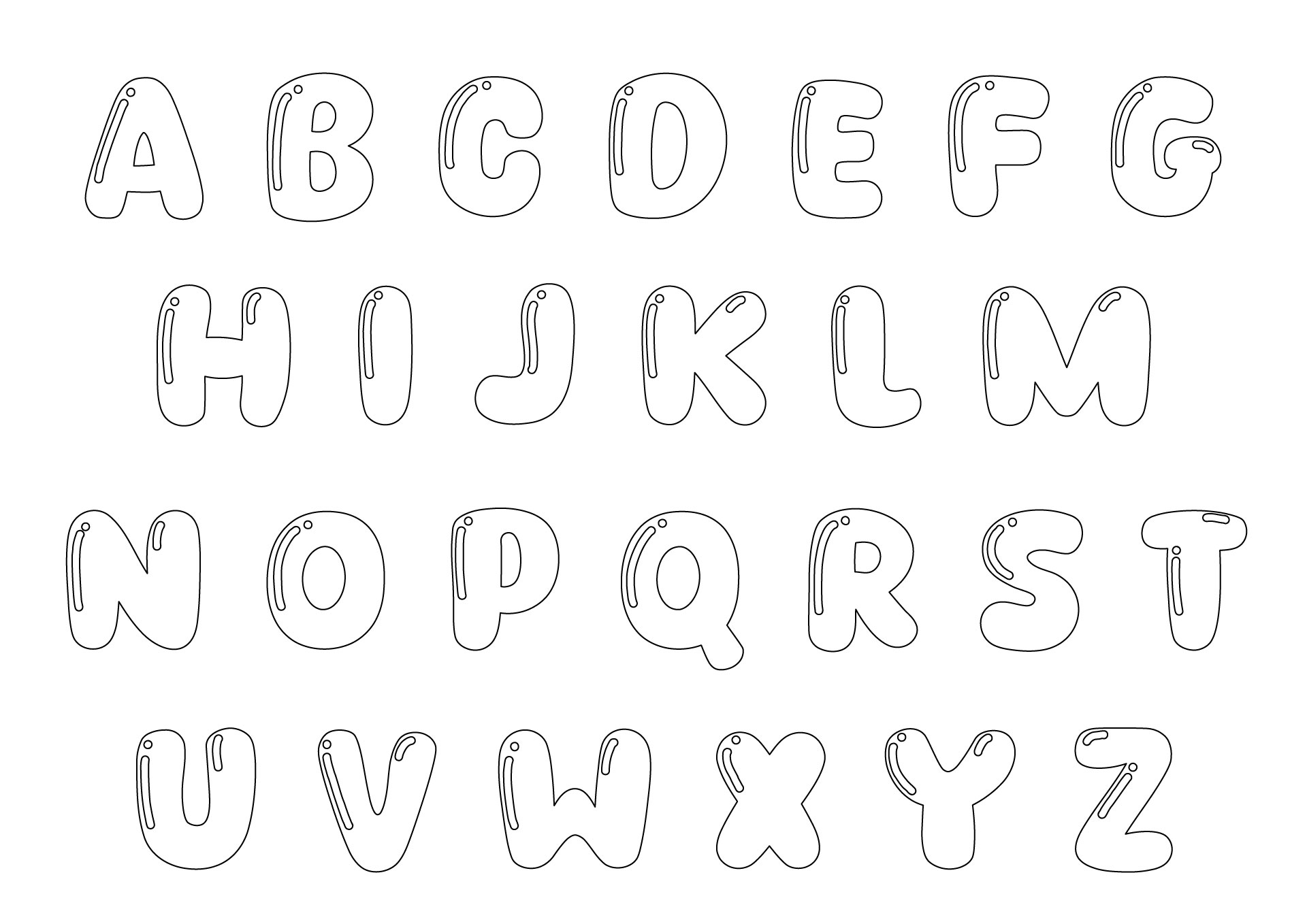 Cute Printable Bubble Letters for Kids Cute Printable Bubble Letters for Kids