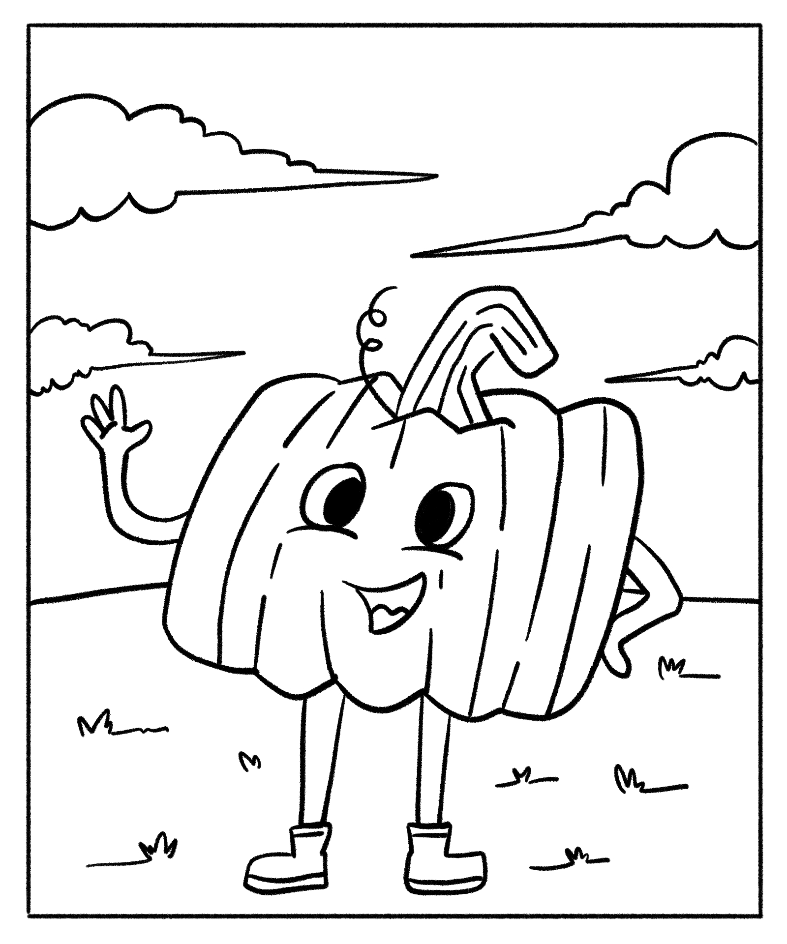 Cute Pumpkin Coloring Pages Printable Cute Pumpkin Coloring Pages Printable