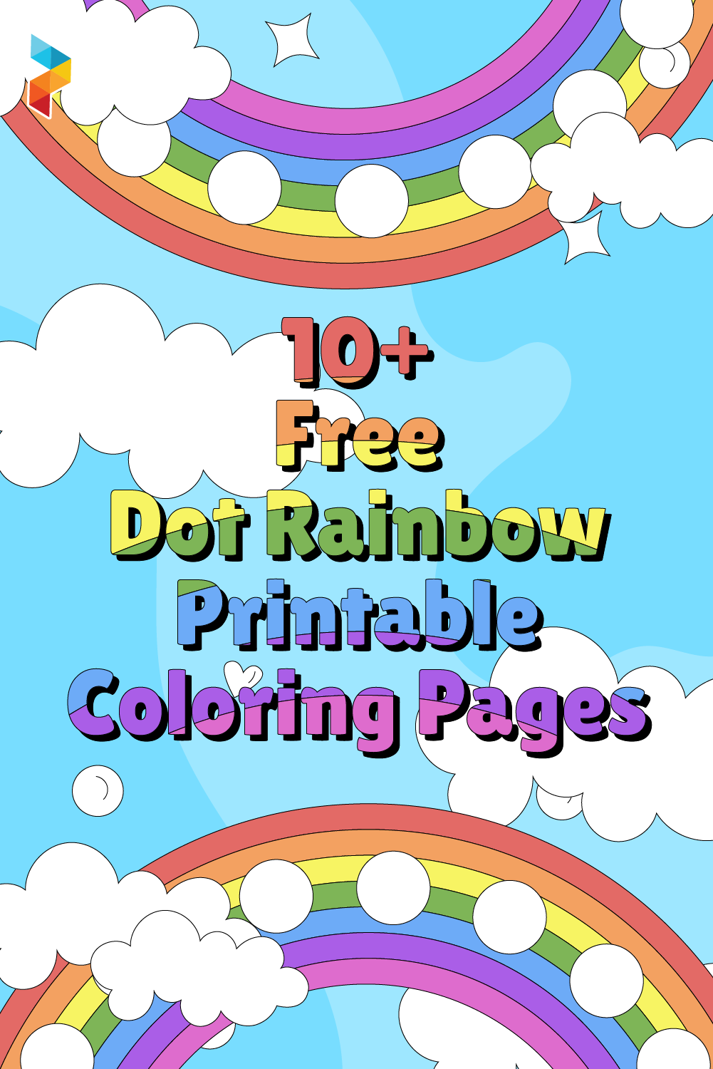 Dot Rainbow  Coloring Pages