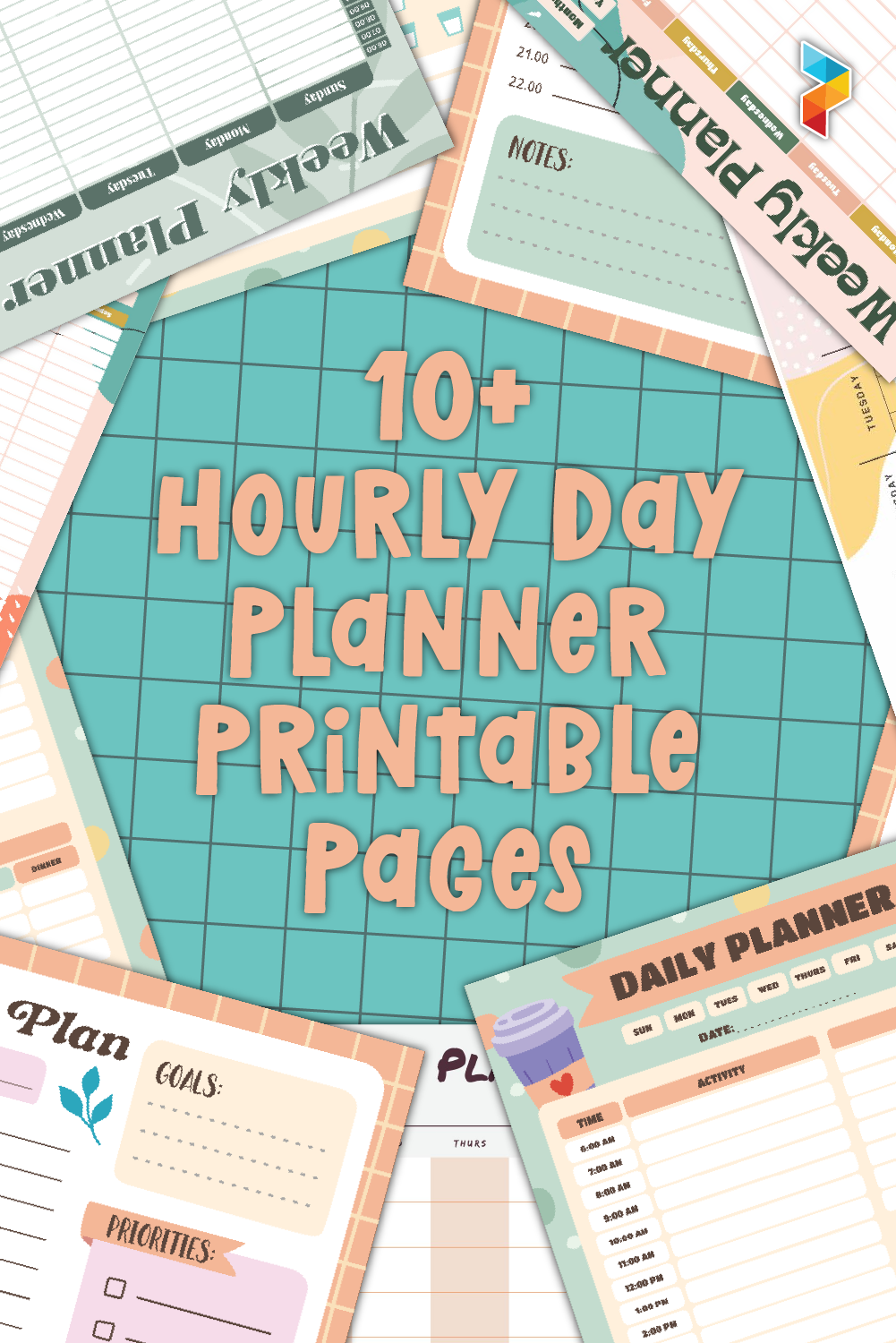 Hourly Day Planner Printable Pages