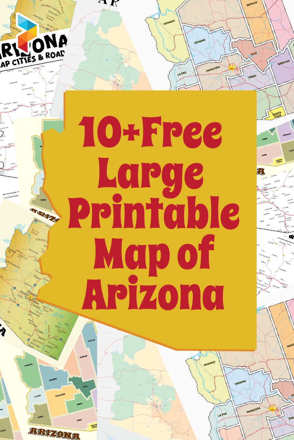 Large Map Of Arizona Large Map Of Arizona