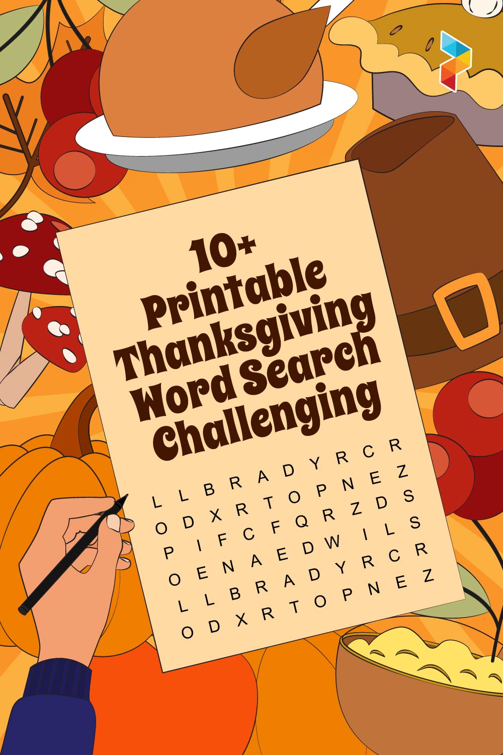 Thanksgiving Word Search Challenging Thanksgiving Word Search Challenging