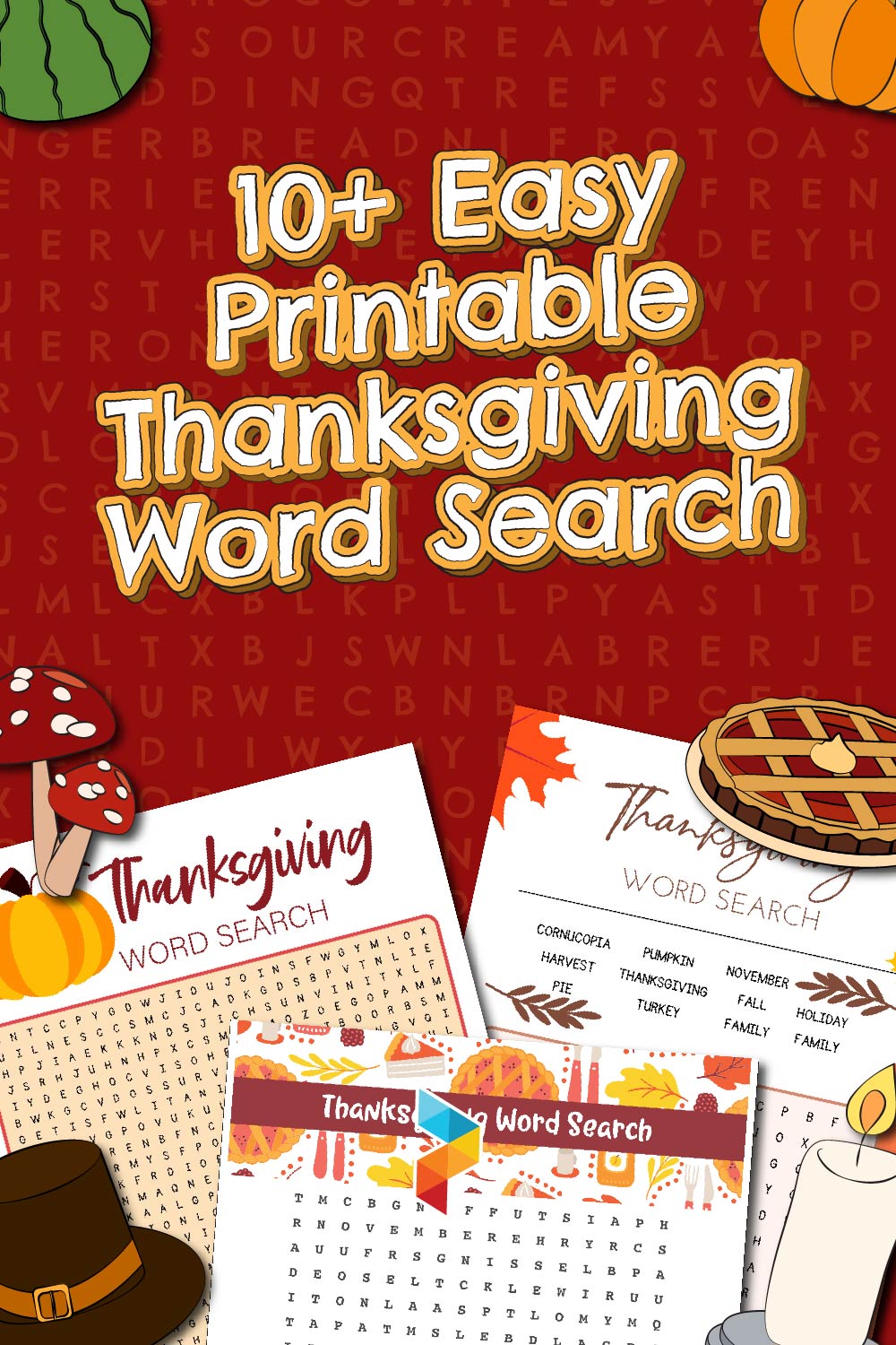 Easy Thanksgiving Word Search Easy Thanksgiving Word Search