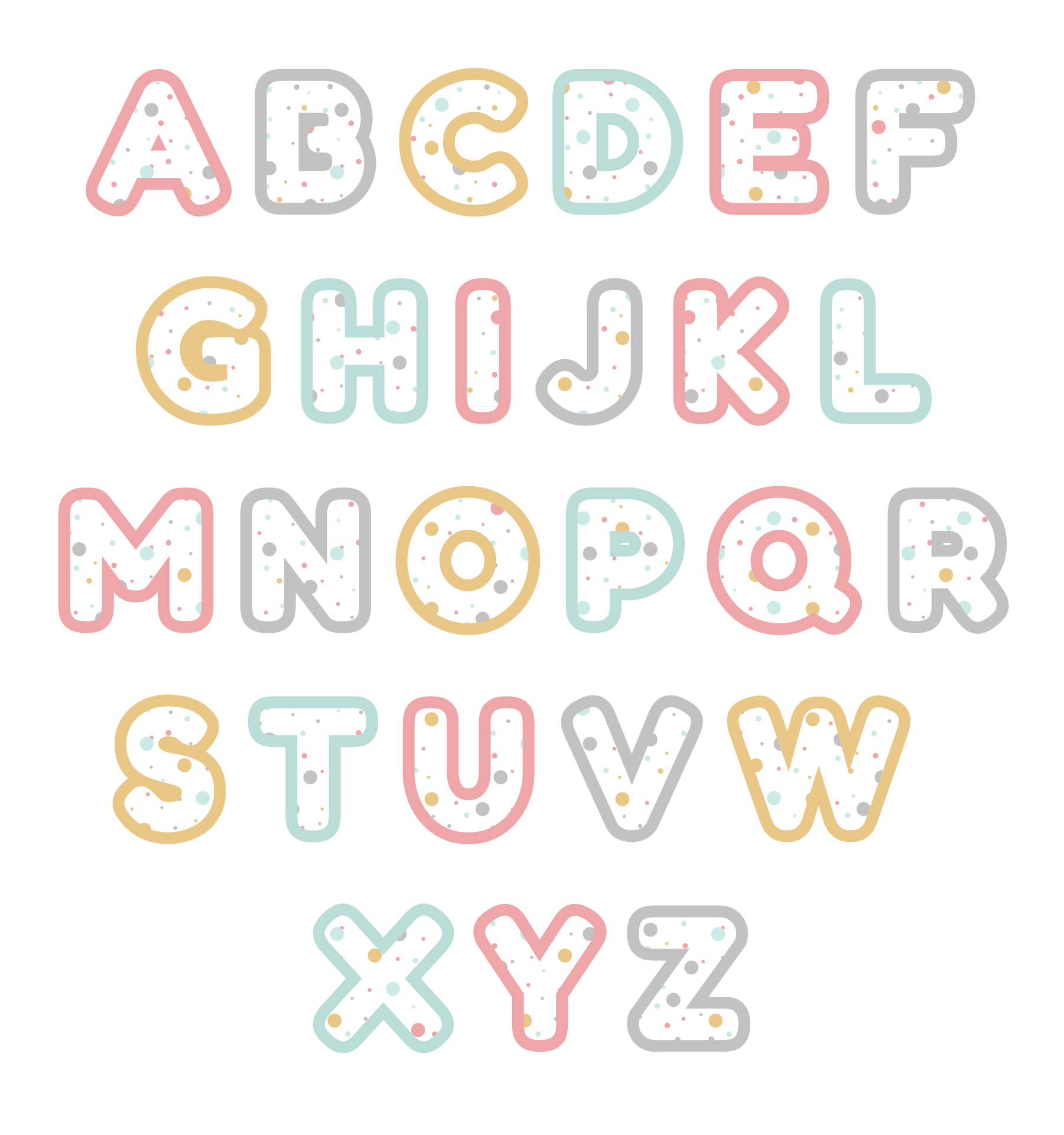 Polka Dot Themed Birthday Party Alphabet Letters Polka Dot Themed Birthday Party Alphabet Letters