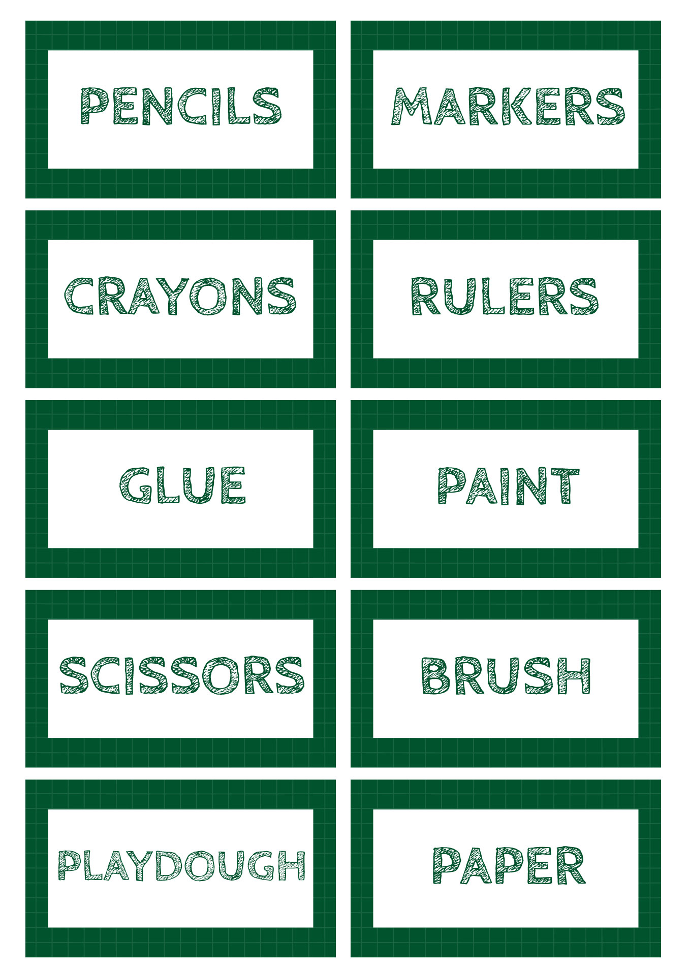 Preschool Art Center Labels Printable Preschool Art Center Labels Printable