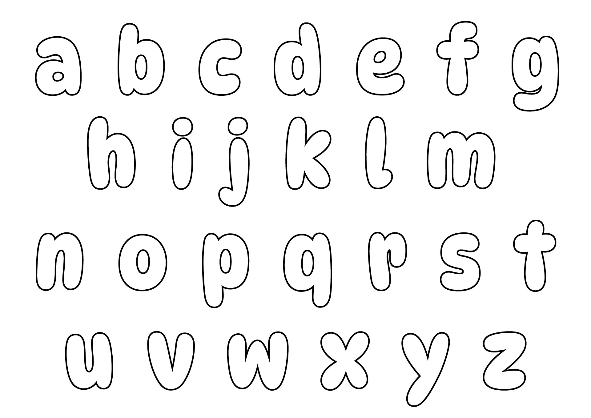 Printable ABC Lowercase Letters Chart Printable ABC Lowercase Letters Chart