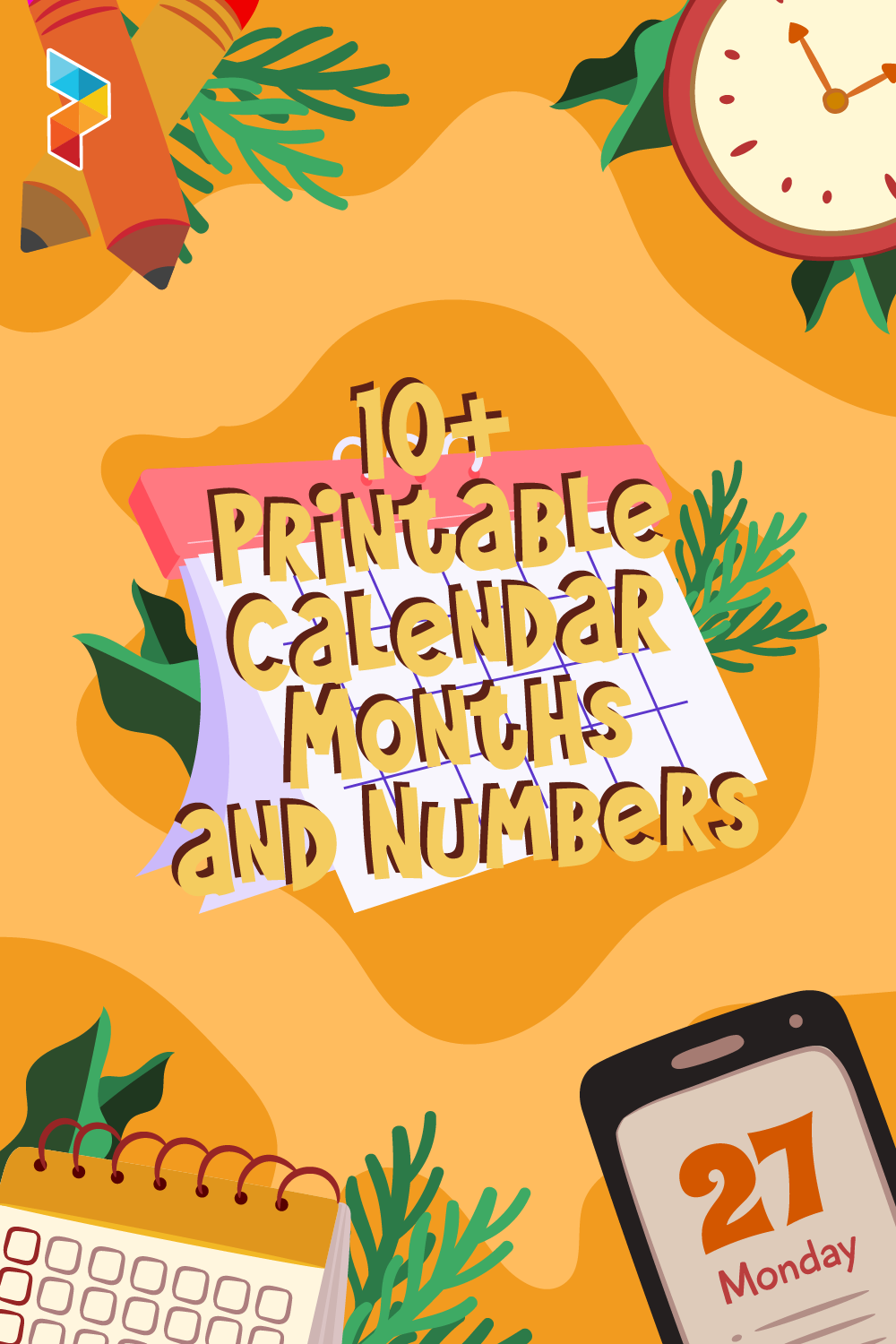 Printable Calendar Months and Numbers