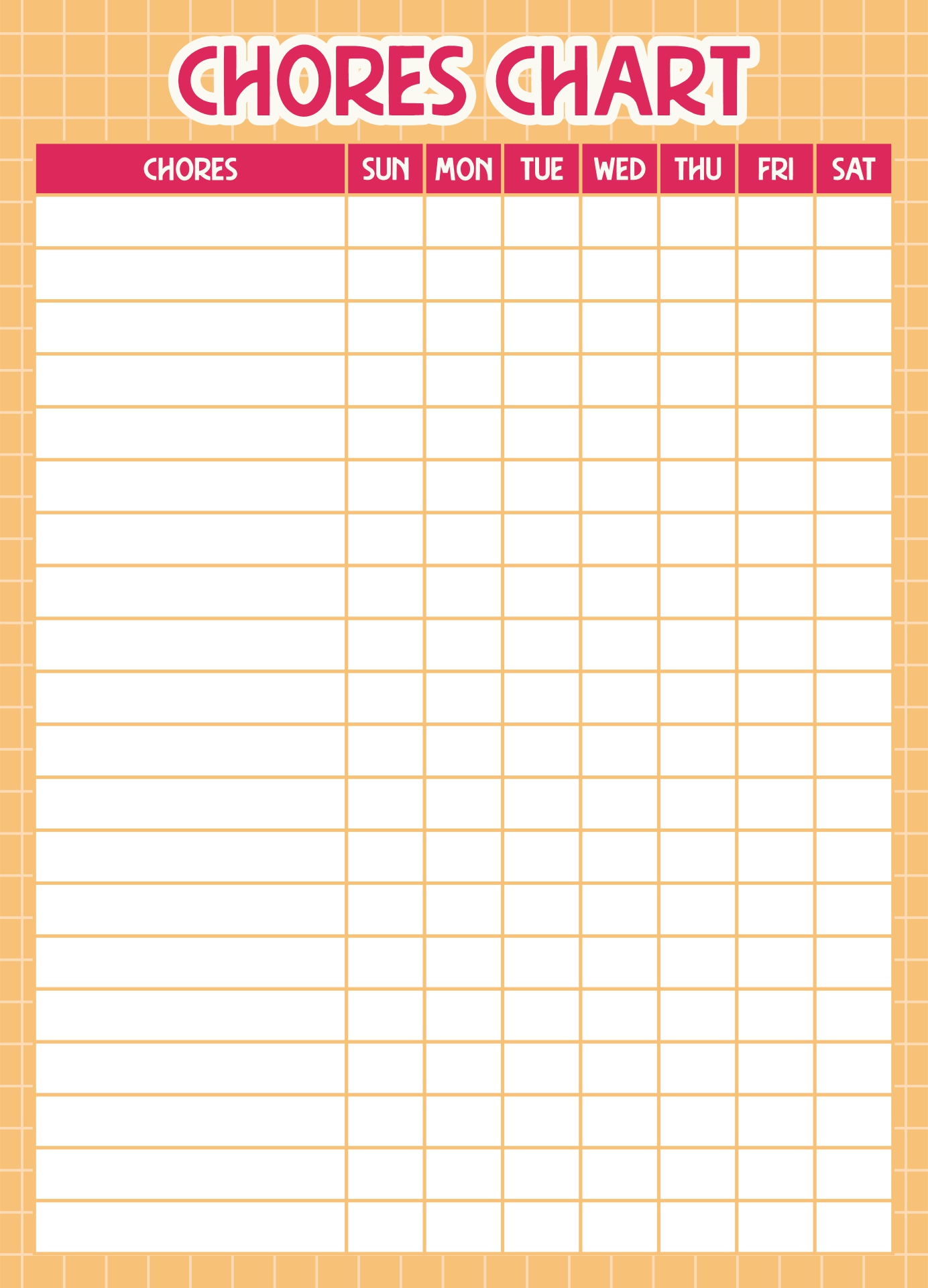 Printable Chore Charts for Kids