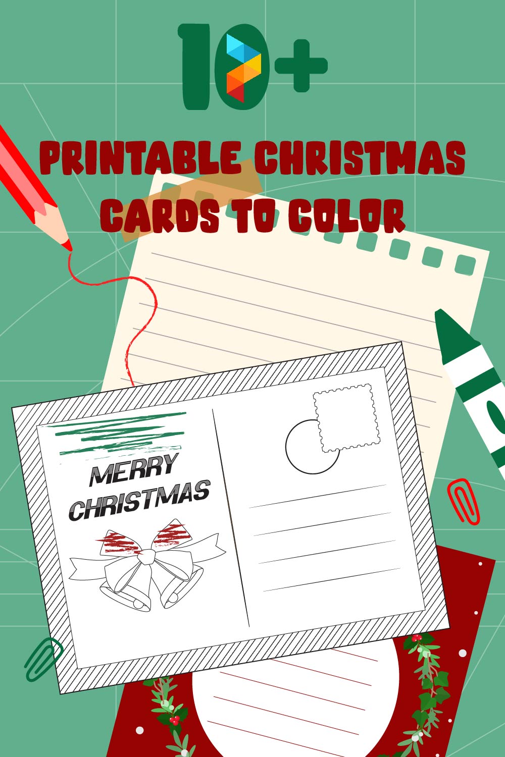 Christmas Cards To Color Christmas Cards To Color