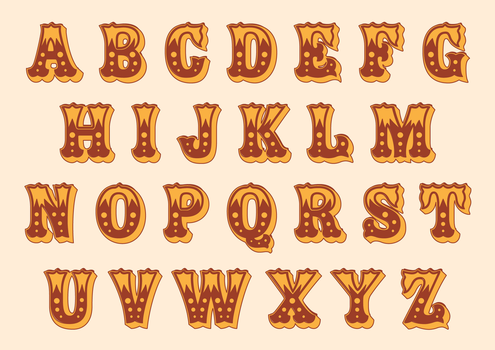 Printable Circus Font Styles