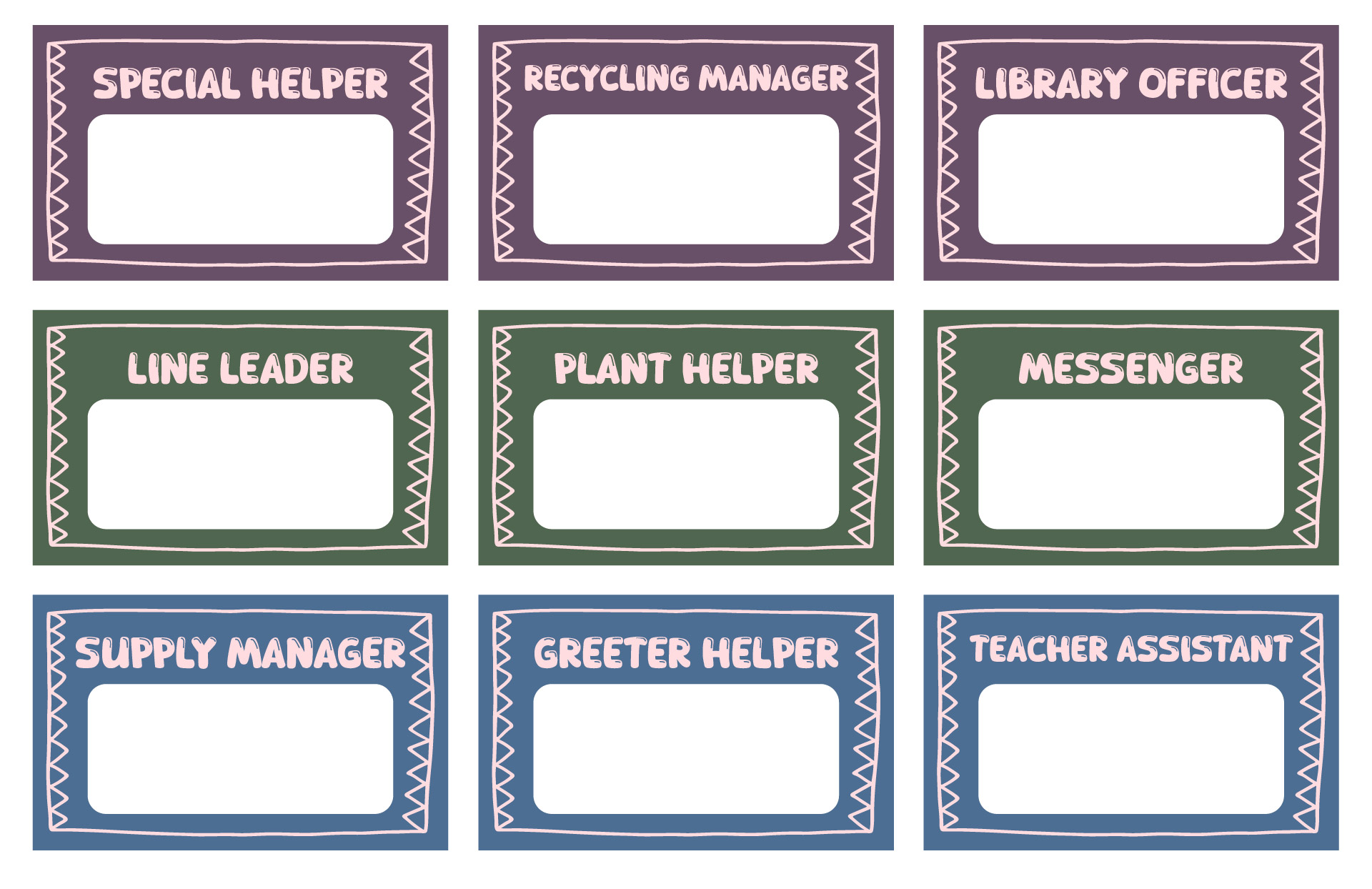 Printable Classroom Duty Signs for Students Printable Classroom Duty Signs for Students