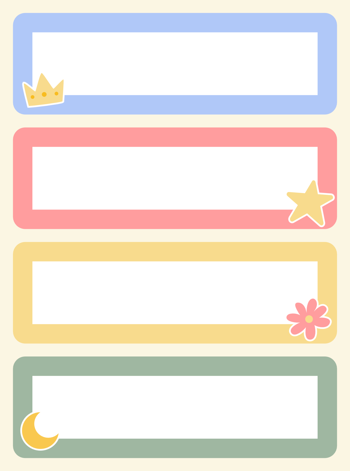 Printable Classroom Name Tags