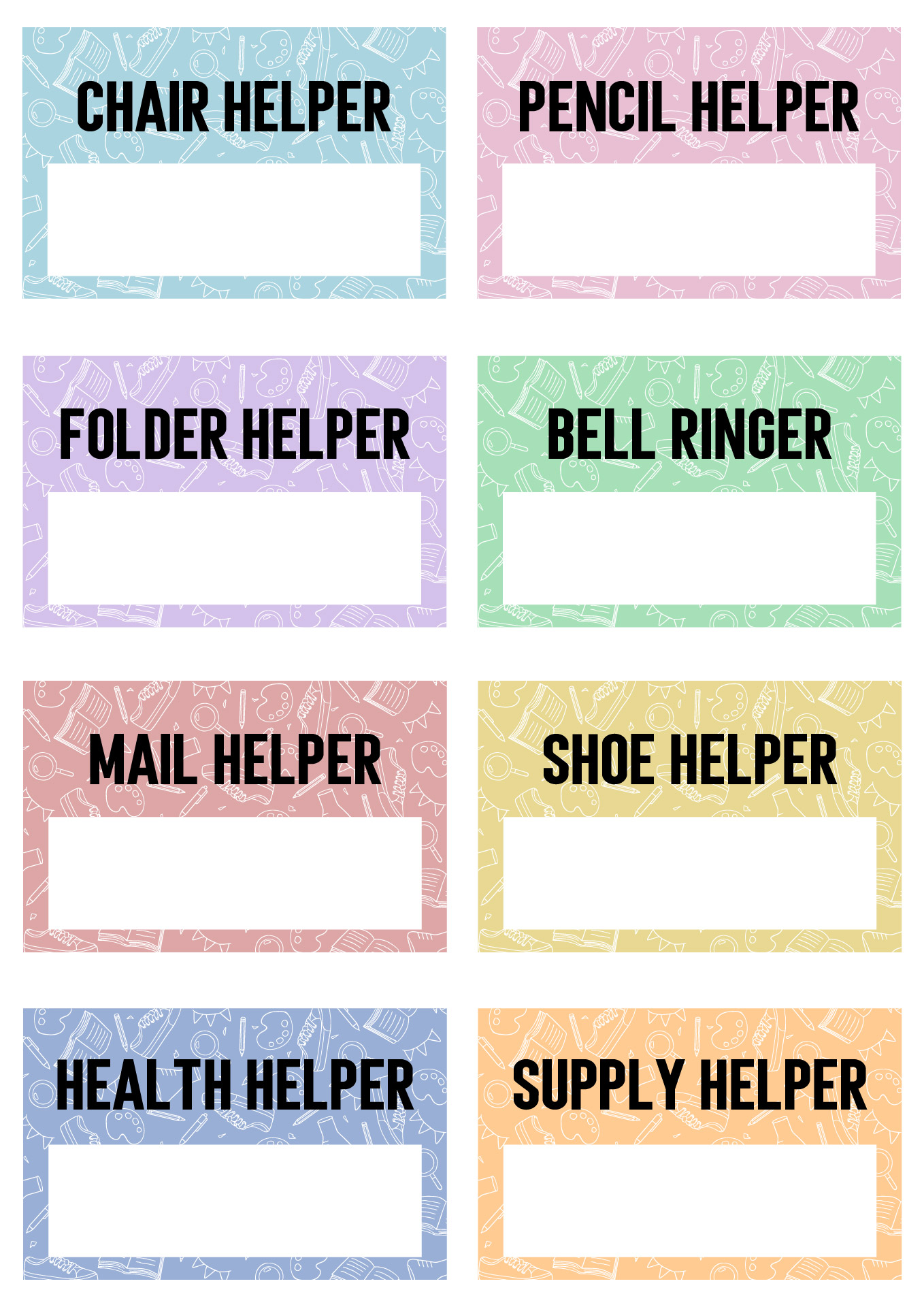 Printable Classroom Task Signs Printable Classroom Task Signs