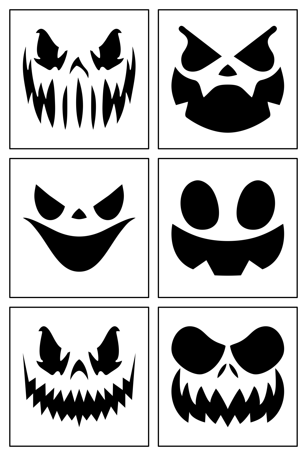 Printable Comical Pumpkin Face Templates Printable Comical Pumpkin Face Templates