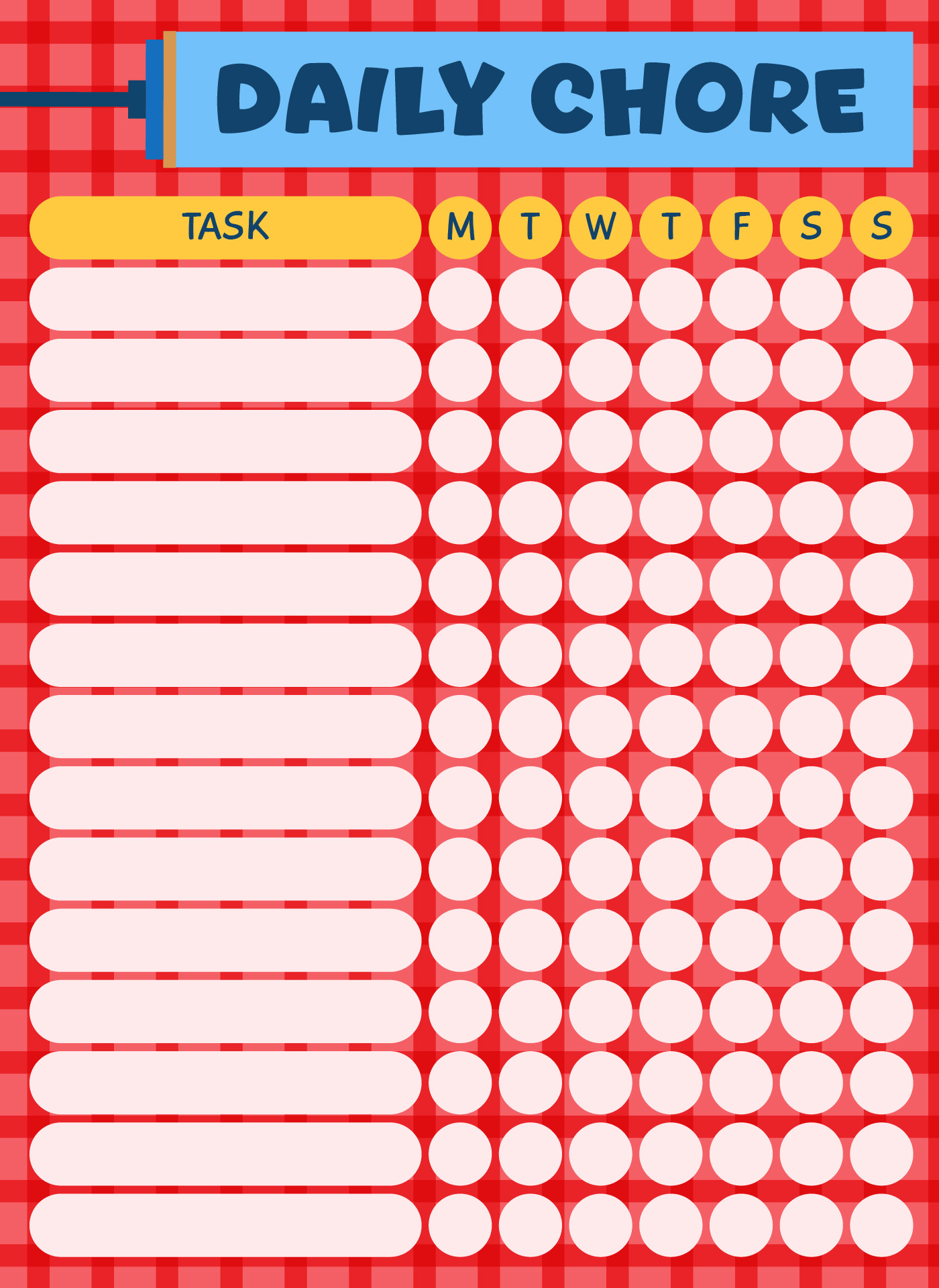 Printable Daily Responsibility Chore Chart
