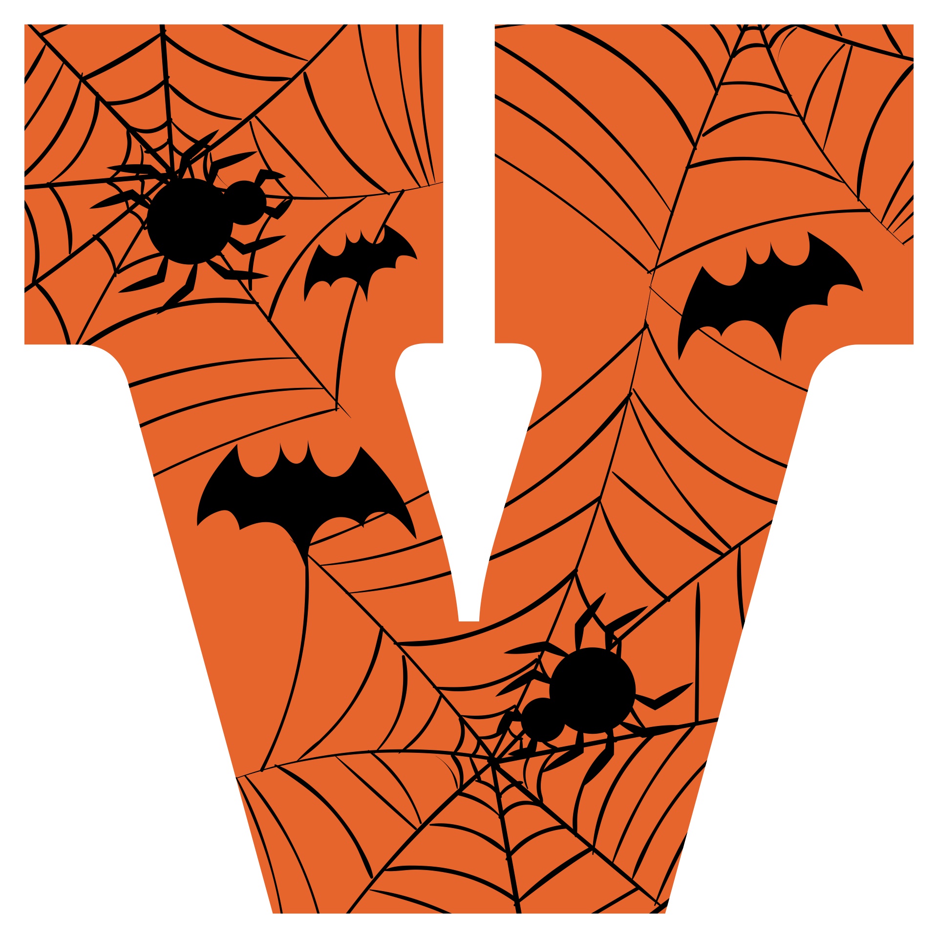 Printable Halloween Letters V Banners Printable Halloween Letters V Banners