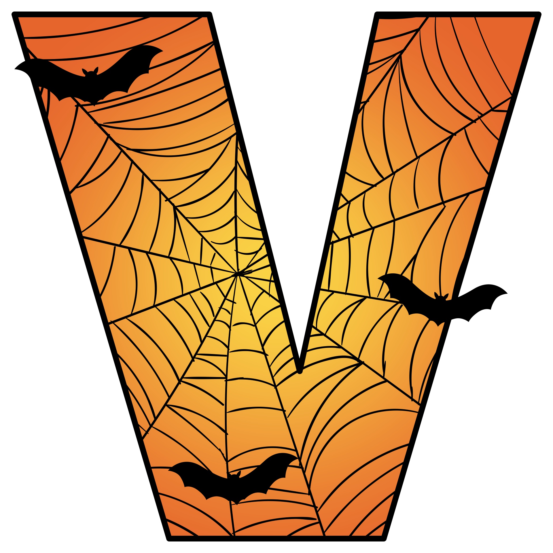 Printable Halloween Letters V Decorations Printable Halloween Letters V Decorations