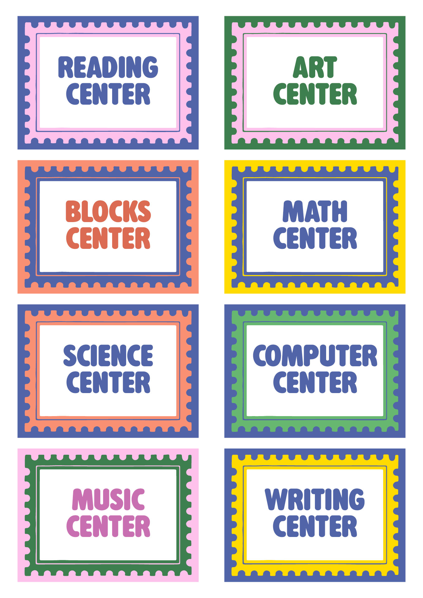 Printable Preschool Classroom Center Signs Printable Preschool Classroom Center Signs