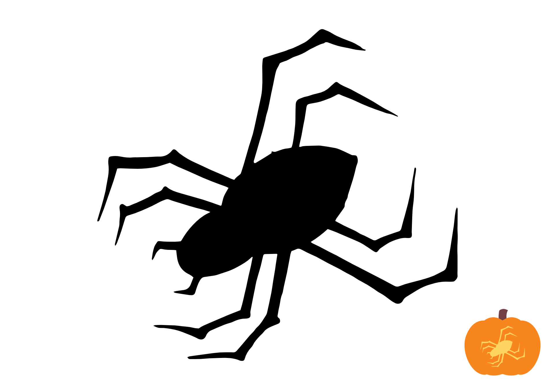 Printable Pumpkin Carving Patterns Spider Design