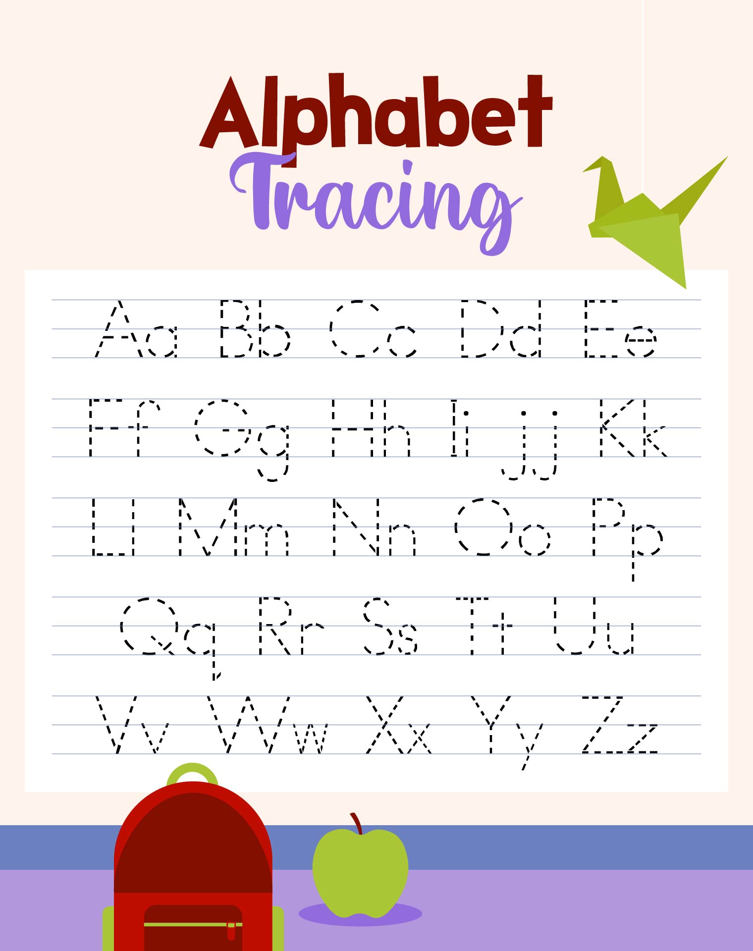 Printable Traceable Alphabet Worksheets for Preschool