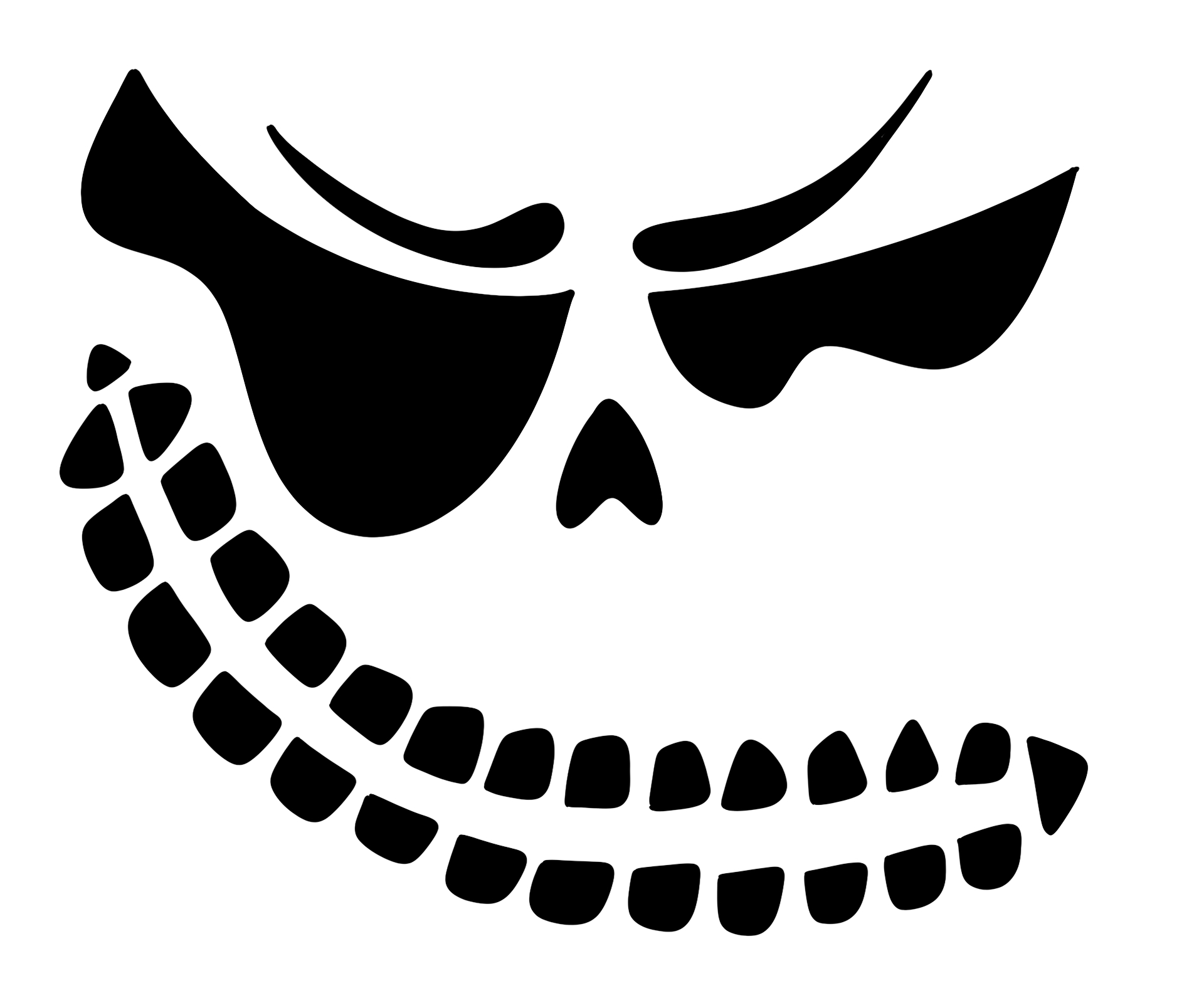 Scary Face Pumpkin Carving Patterns Printable for Halloween Scary Face Pumpkin Carving Patterns Printable for Halloween