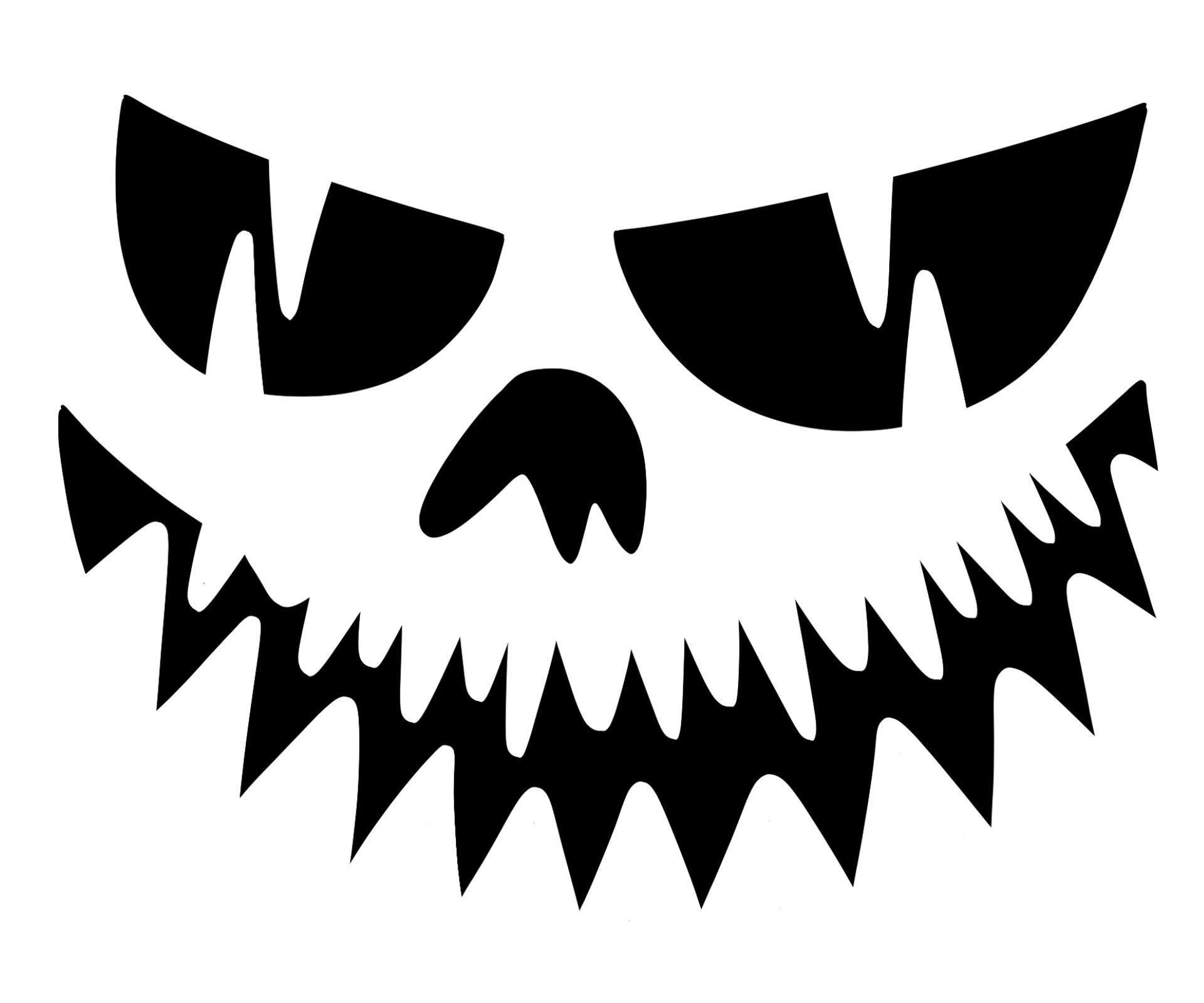 Spooky Face Pumpkin Carving Stencils Printable Spooky Face Pumpkin Carving Stencils Printable