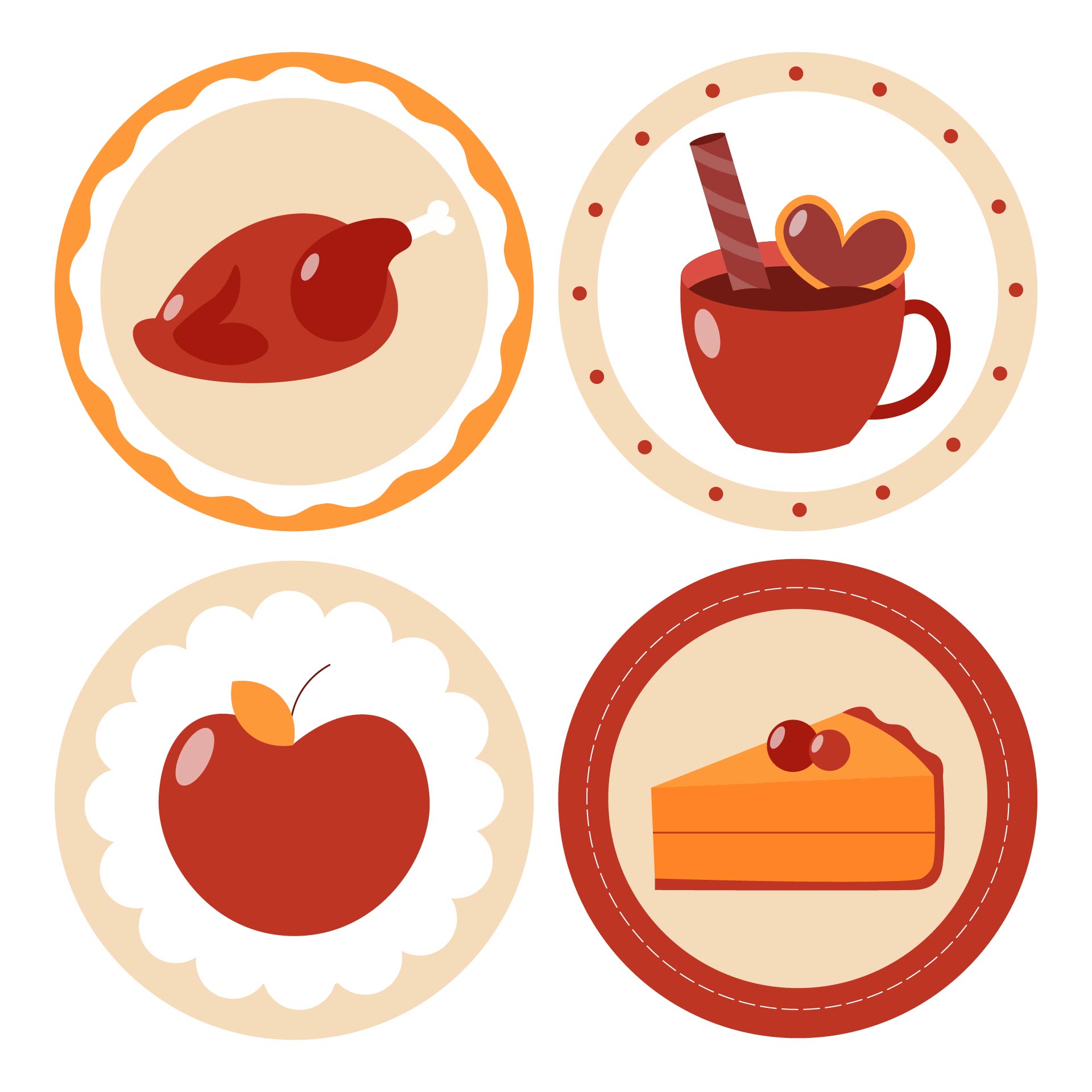 Thanksgiving Cupcake Topper Printables