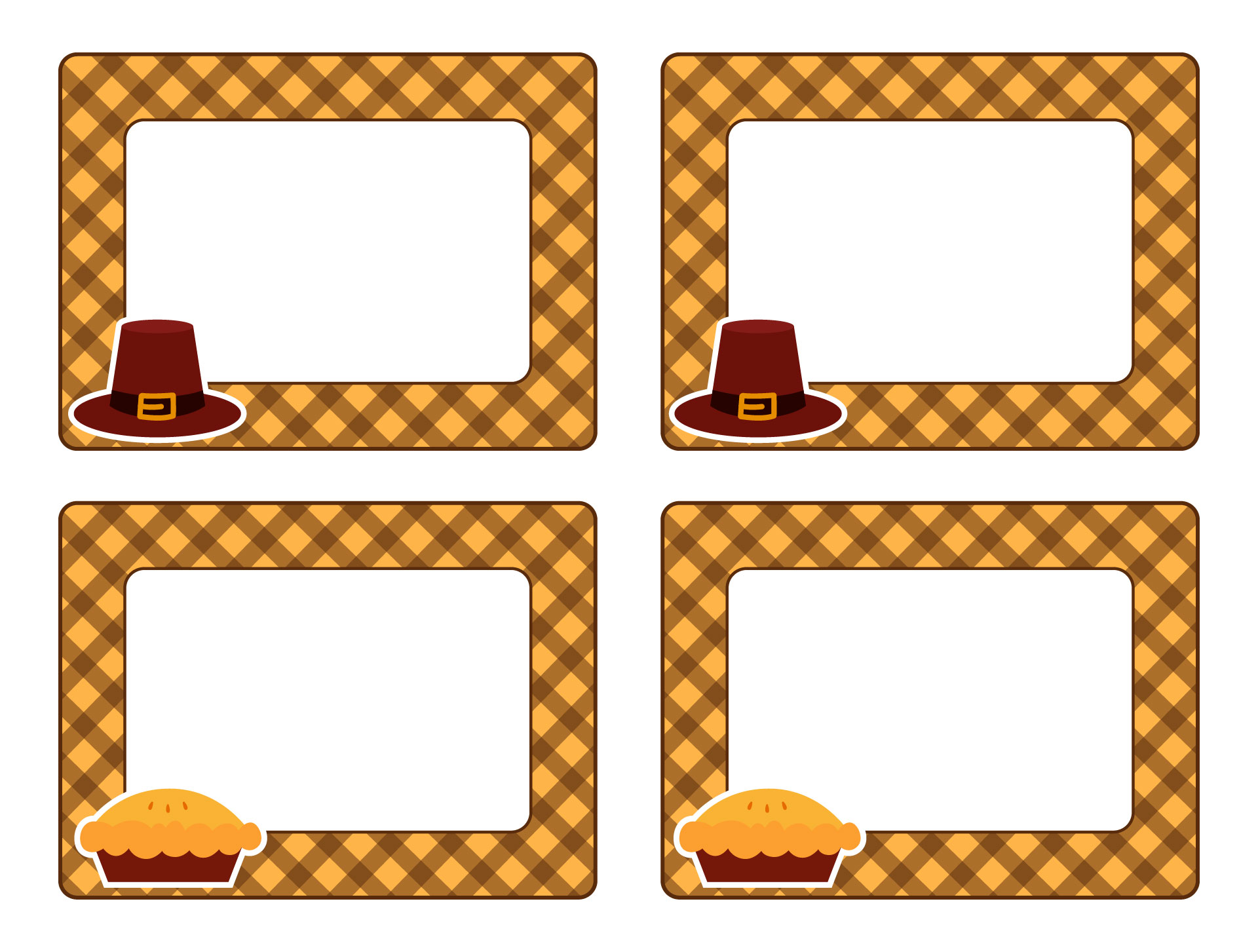 Thanksgiving Table Name Tags Printable Thanksgiving Table Name Tags Printable